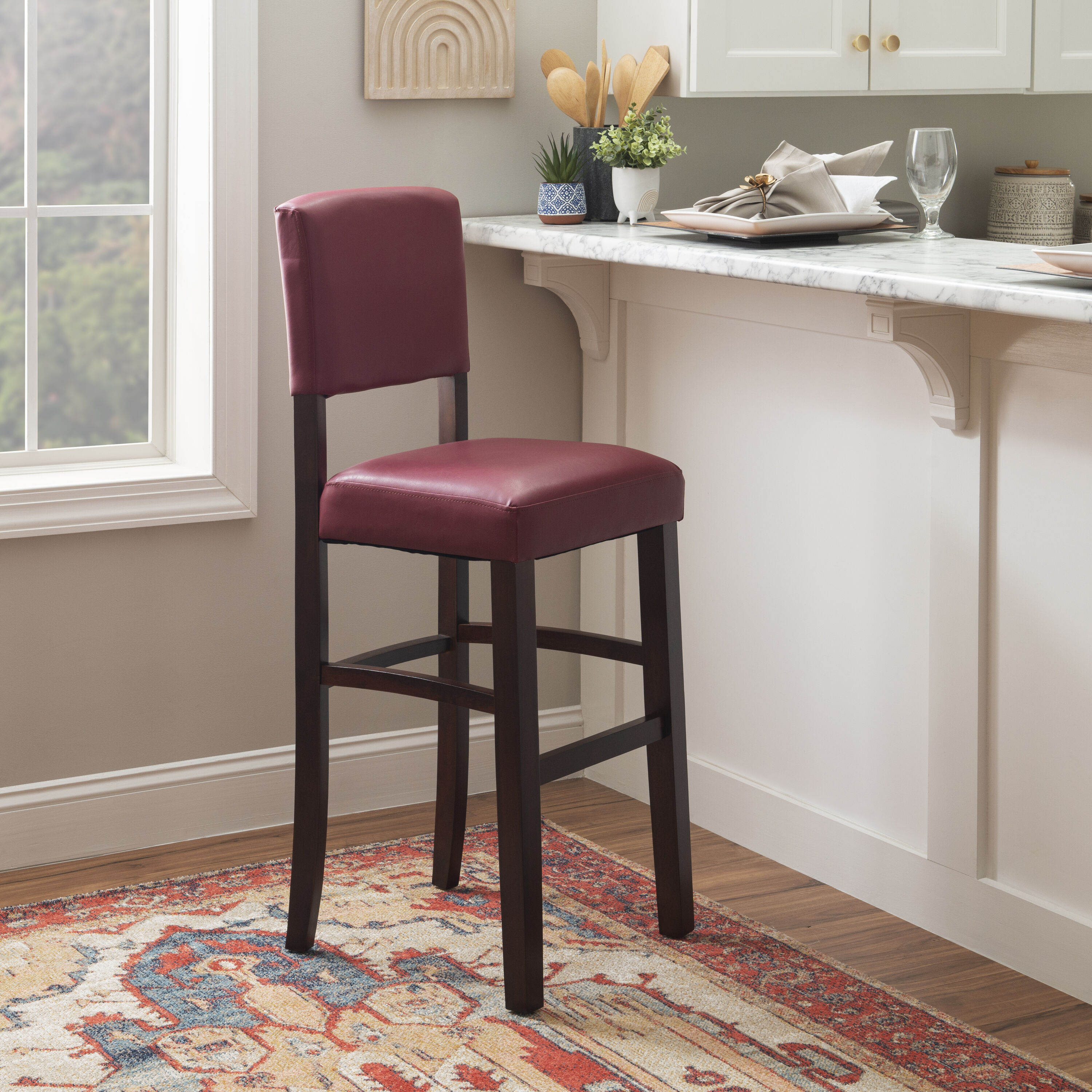 Linon 0218RED-01-KD-U stools - View #2