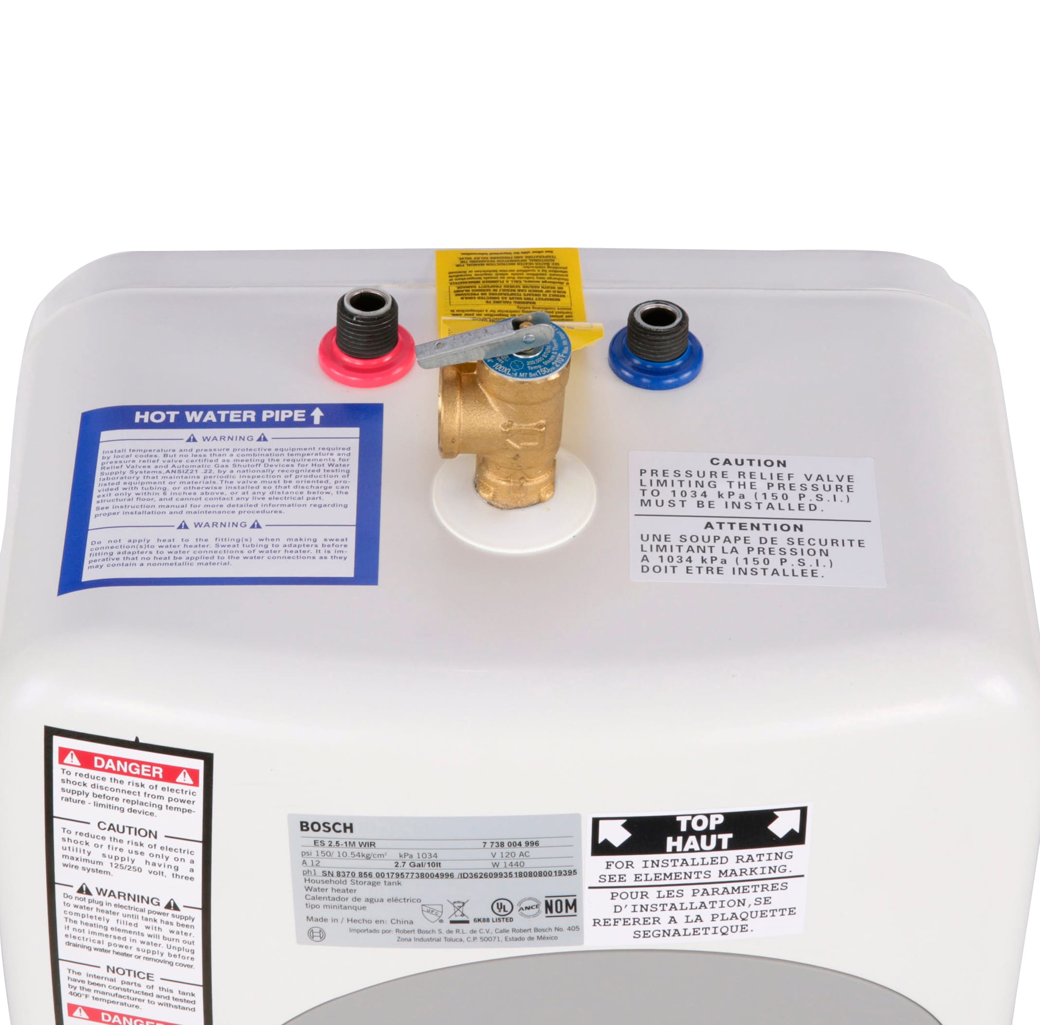 Bosch Tronic mini-tank es2.5 2.7-Gallons Lowboy 6-year Limited Warranty  1440-Watt 1 Element Point Of Use Electric Water Heater in the Water Heaters  department at