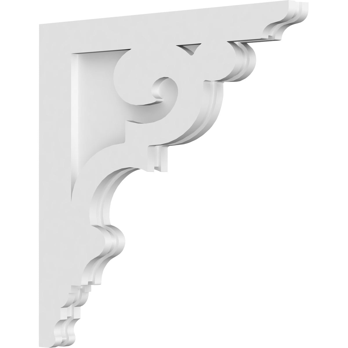 Ekena Millwork CORP01X22X22PR 1.875-in x 22-in x 22-in Preston Unfinished White PVC Paintable Corbel