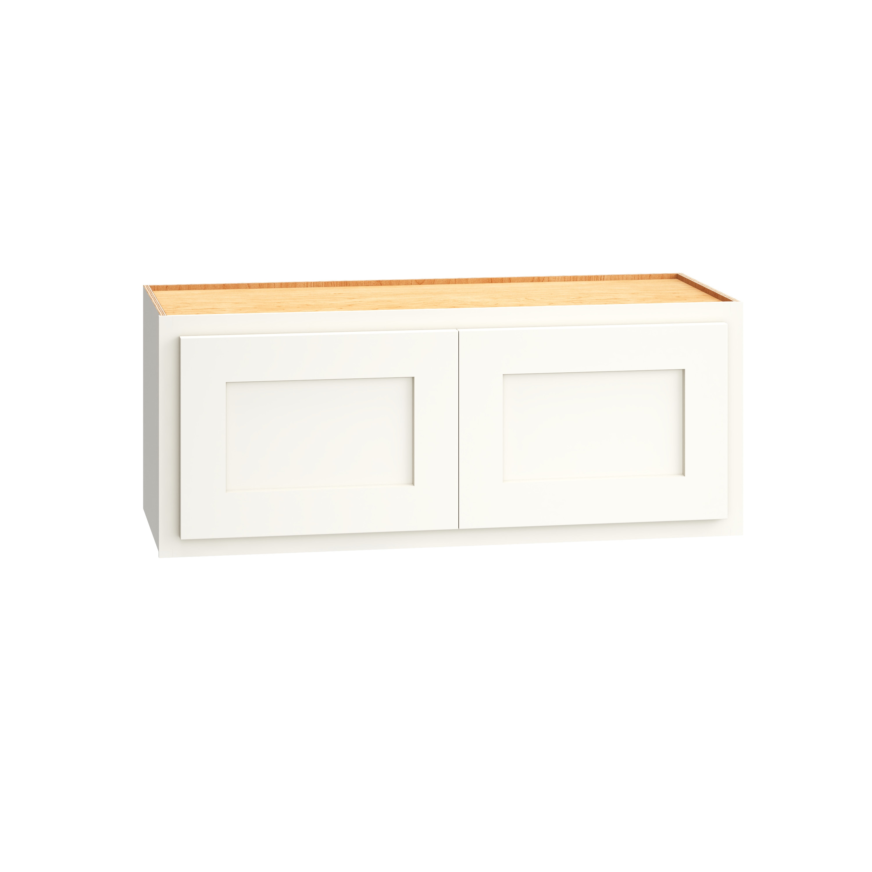 Diamond Express 321 W3012 Jamestown 30-in W x 12-in H x 12-in D White Partial Overlay Wall Fully assembled Plywood Cabinet (Recessed Panel Shaker)