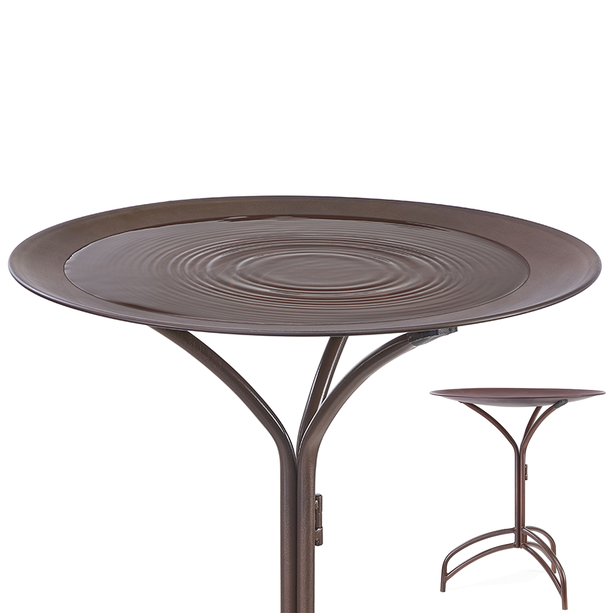 Good Directions BBG20-5 24-Inches H Antique Rust Metal Complete birdbath