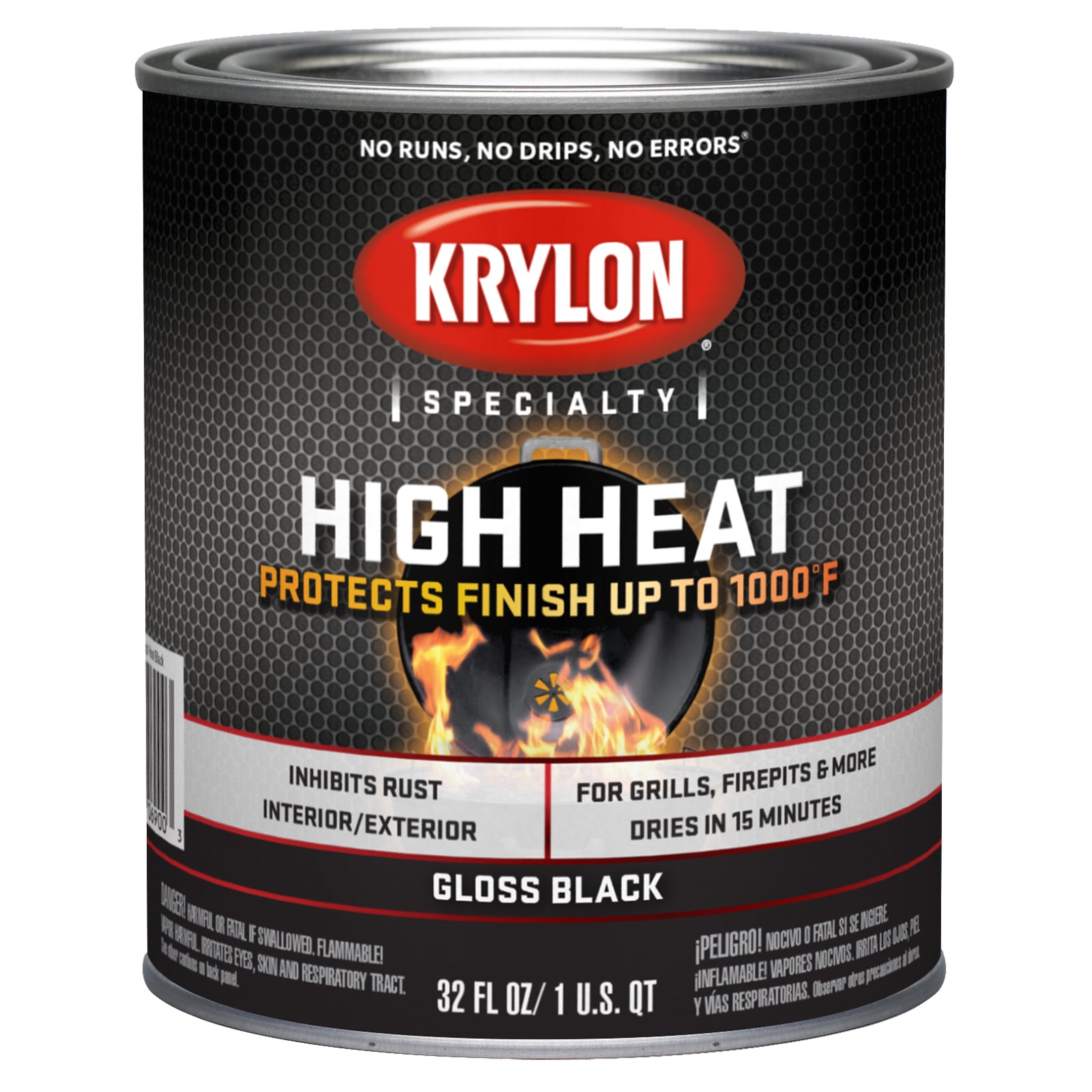 Krylon Gloss High Heat Black Interior/Exterior Paint (1-Quart) in the  Exterior Paint department at Lowes.com