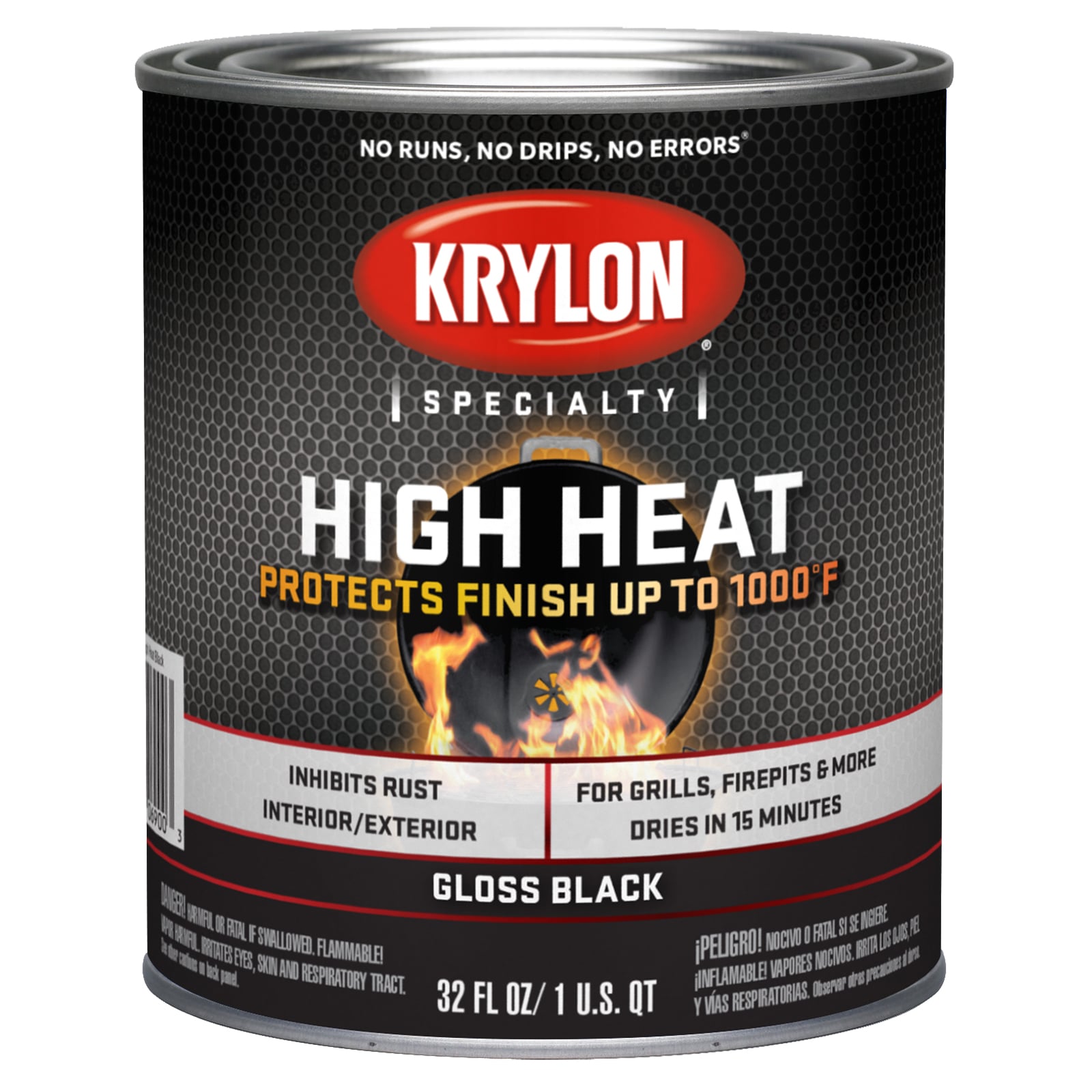 Krylon 7373830 1 Qt. Black Gloss Paint