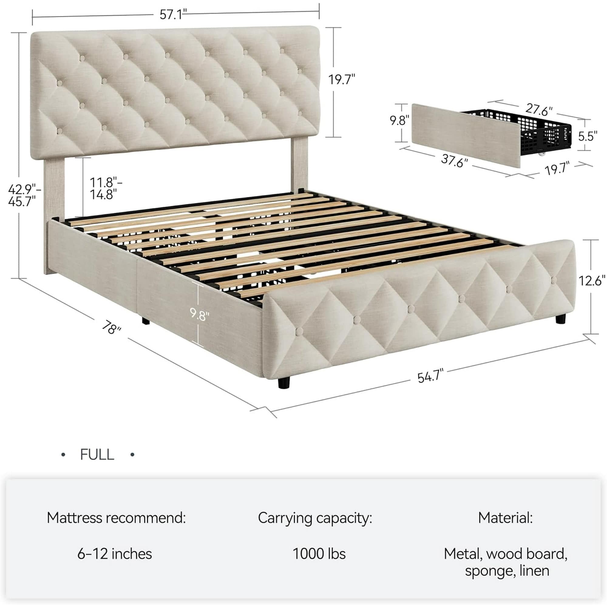 Qeetex LHF-BED-PHO-0ZIELI55 beds - View #2