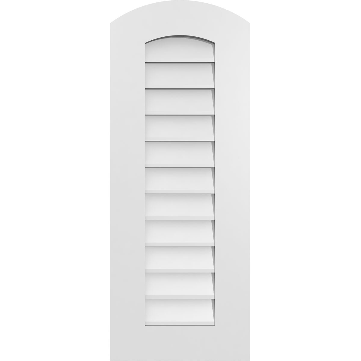 Ekena Millwork GVPAR14X3601SN 14-Inches x 36-Inches Off-white Round top PVC Gable Louver Vent