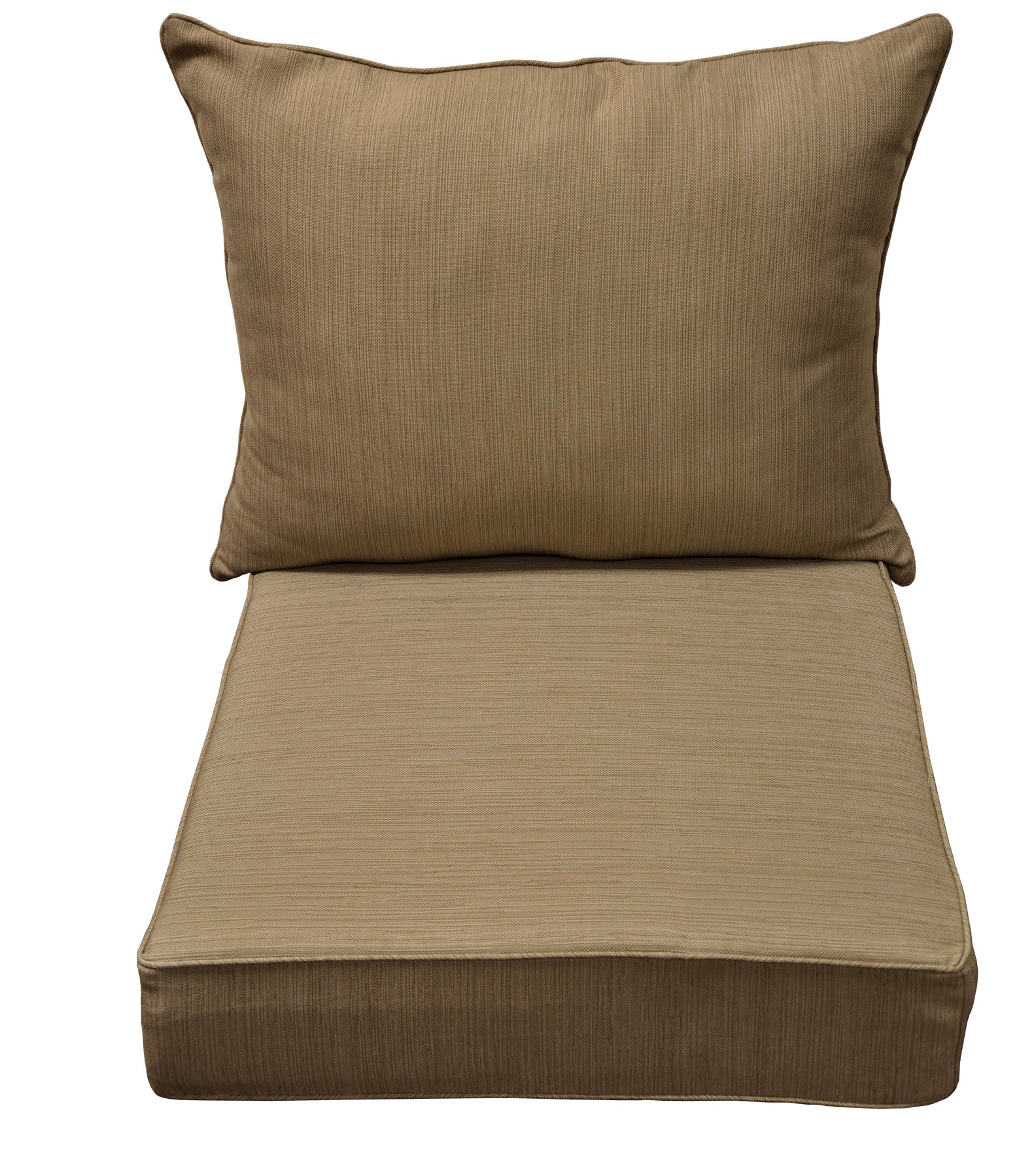 allen + roth 25-in x 25-in 2-Piece Madera Linen Wheat Deep Seat