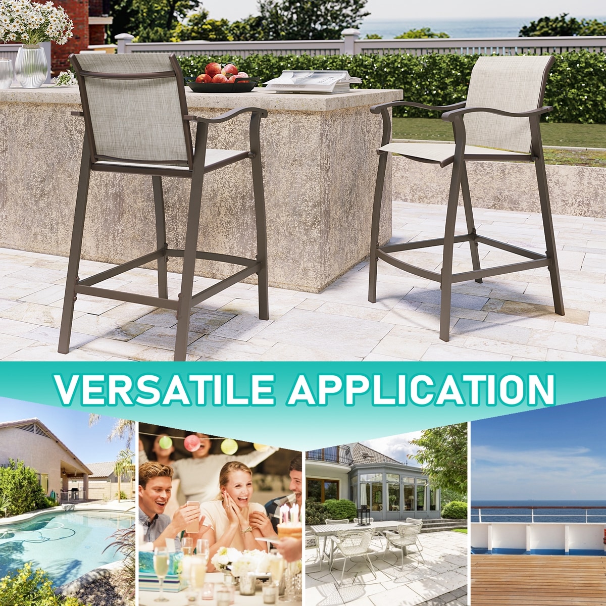 Crestlive Products CL-ST005BEI Patio-Chairs - View #5