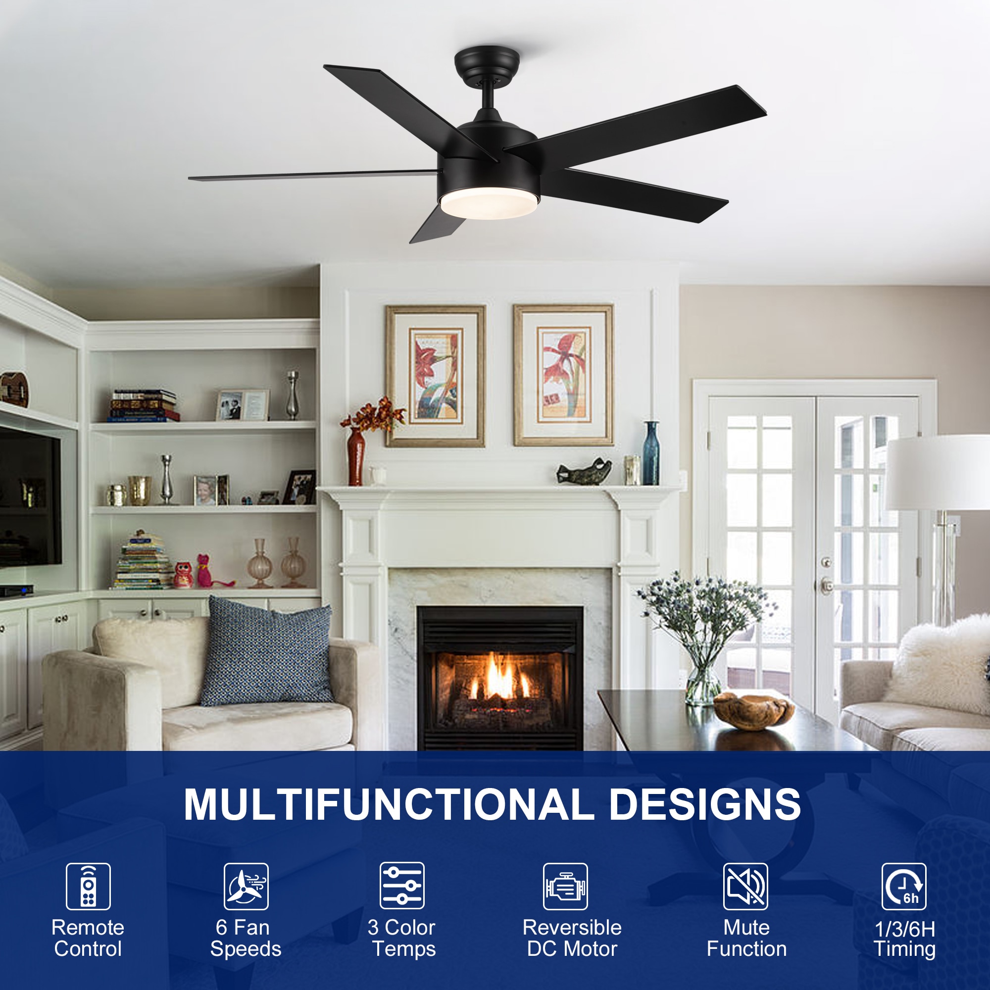 YUHAO LSAC1084BK525 Ceiling-Fans - View #3