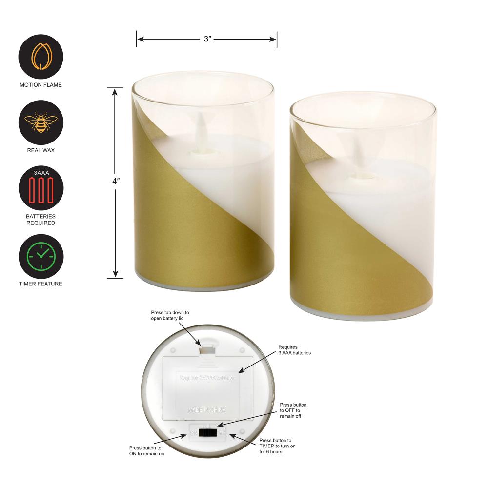 Gold Battery-Operated Candles