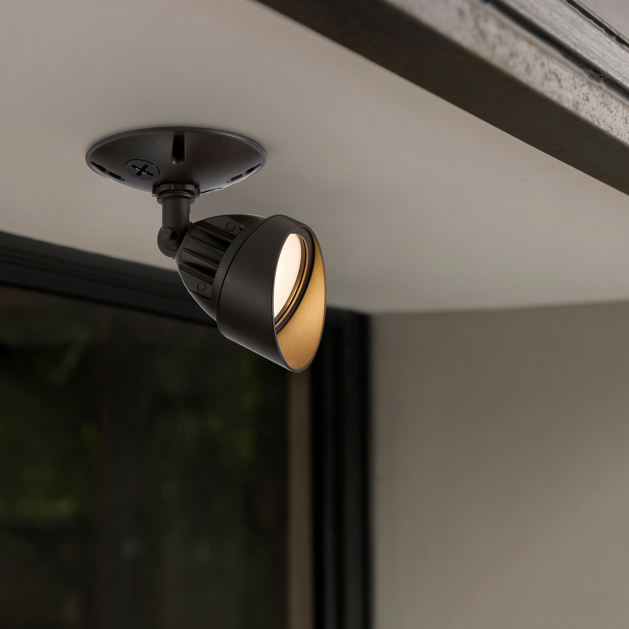Maxxima MEL-S101300B-02 6.3-in H Matte Brown Hardwired Integrated LED Outdoor Wall Light