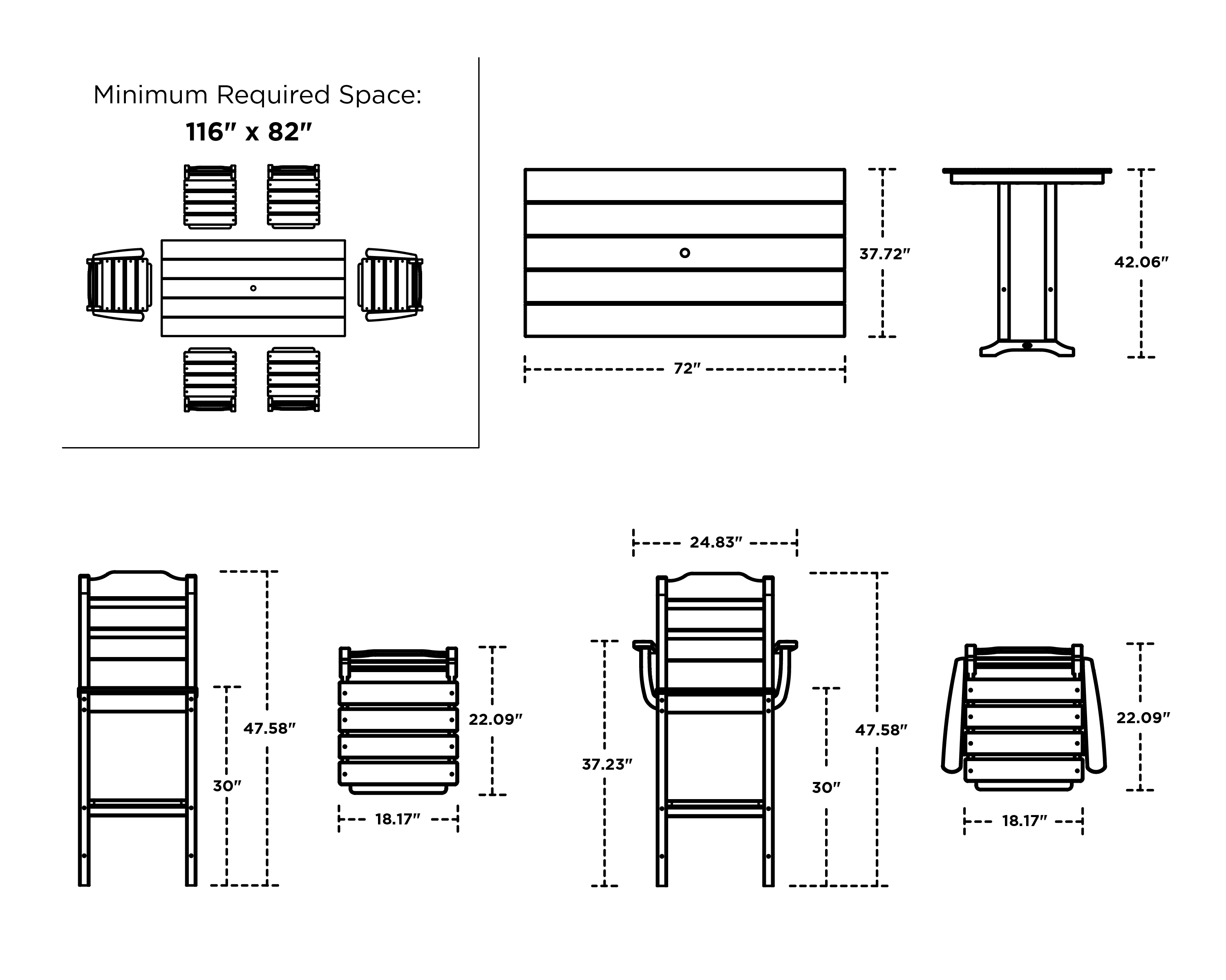 POLYWOOD PWS2540-1-SA Patio-Dining-Sets - View #10