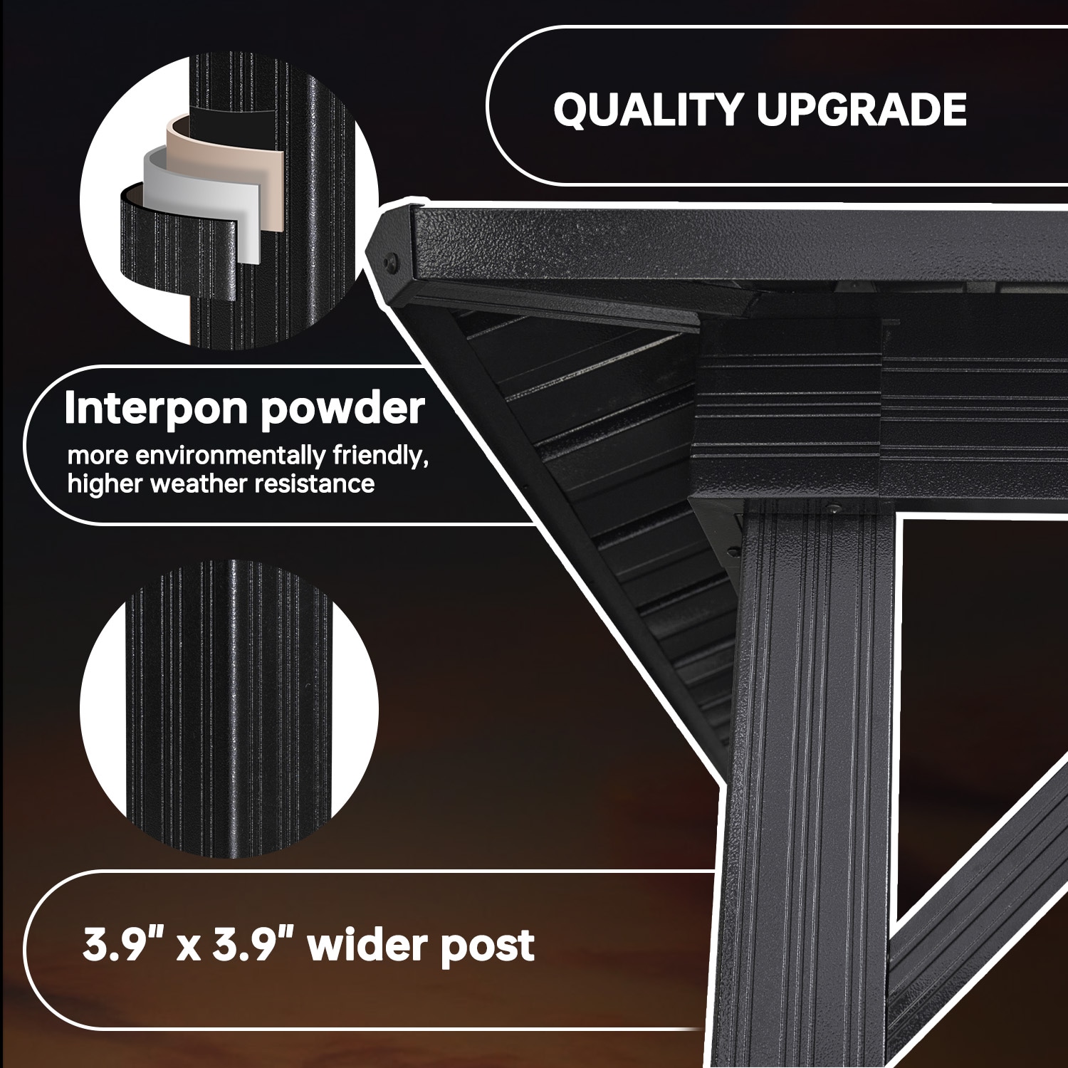 Bapipro BPGB34G33 Wood-Resin-Gazebos - View #3
