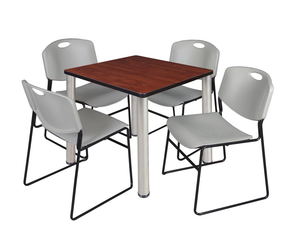 Regency TB3030CHBPCM44GY Breakroom Red 4-Person Training Table (30-in W x 29-in H)
