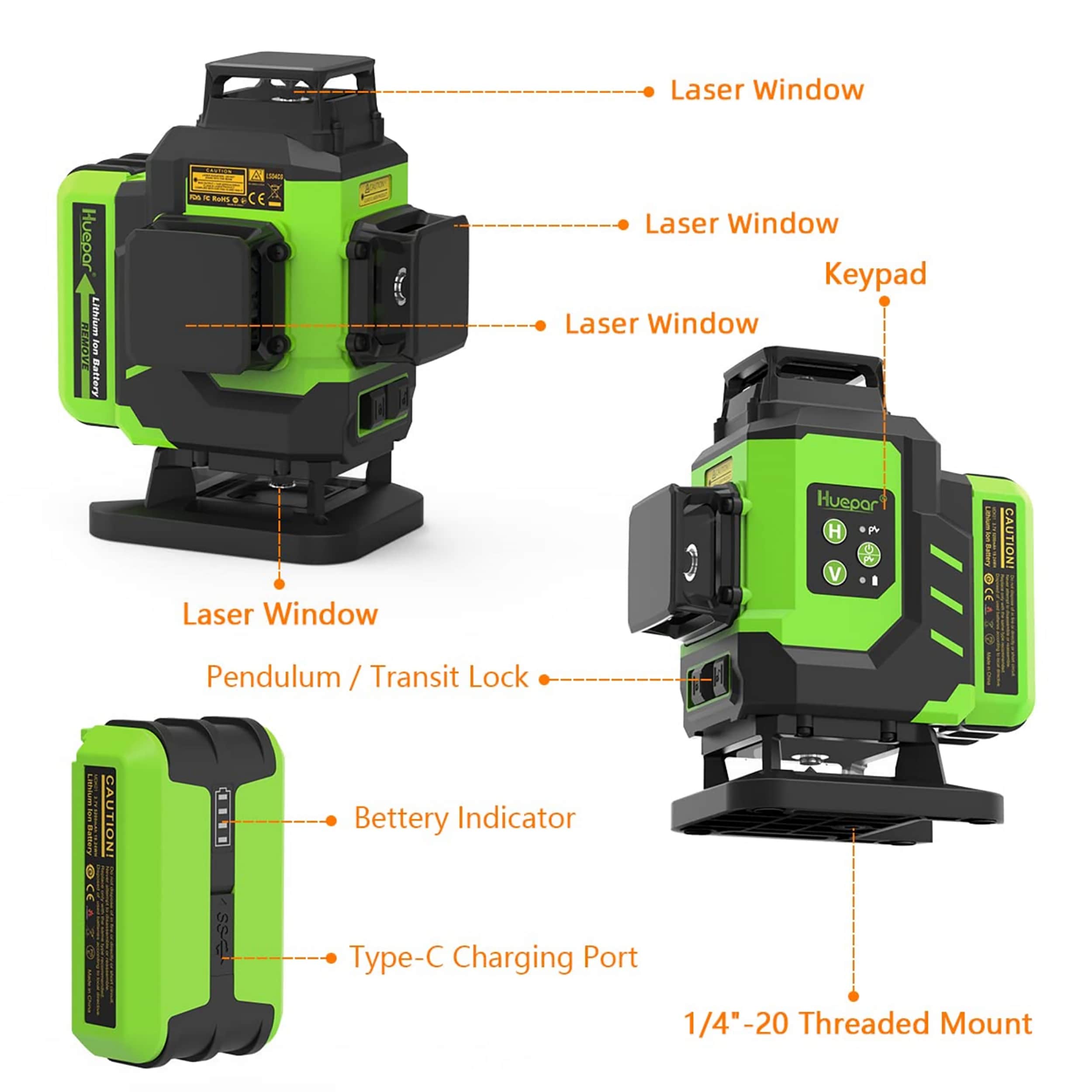 Huepar LS04CG Laser-Level - View #8