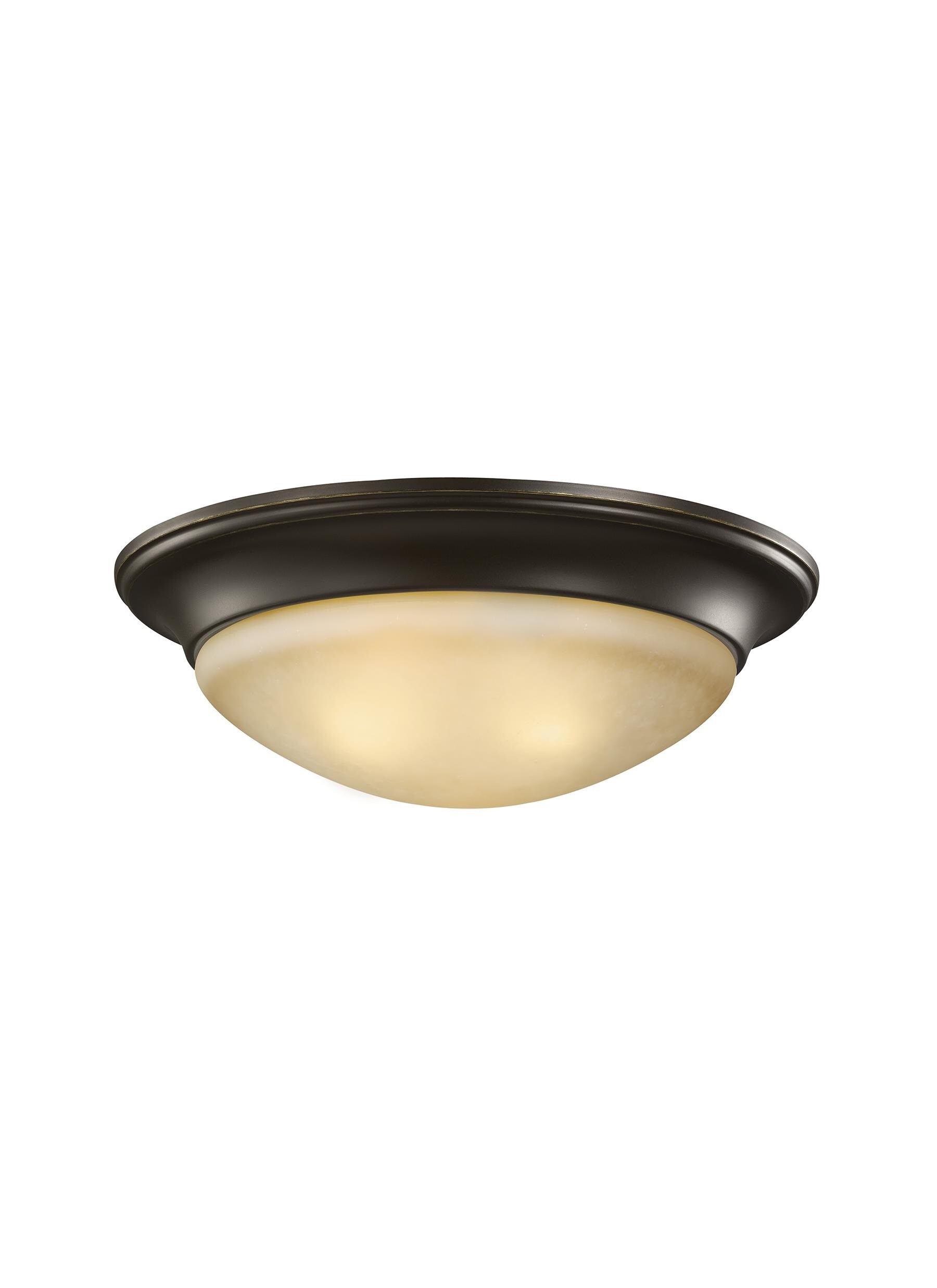 Generation Lighting 75446-710 Nash 3 -Light 16.7500-in Bronze Flush Mount Light