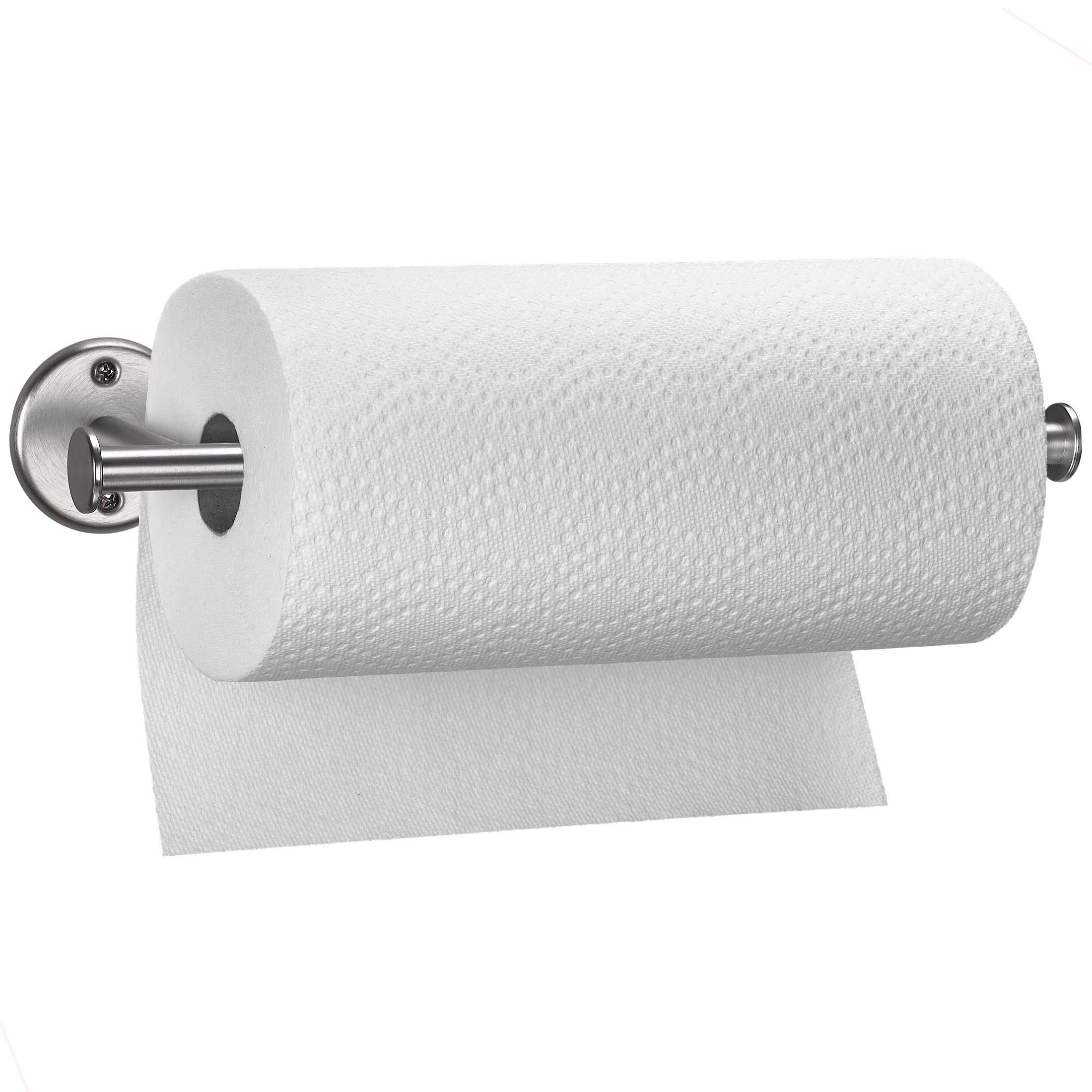HoldN’ Storage Paper Towel Holder Wall Mount Under Cabinet Holder Anti-Rust Vertical or Horizontal Mount Durable Easy Installation