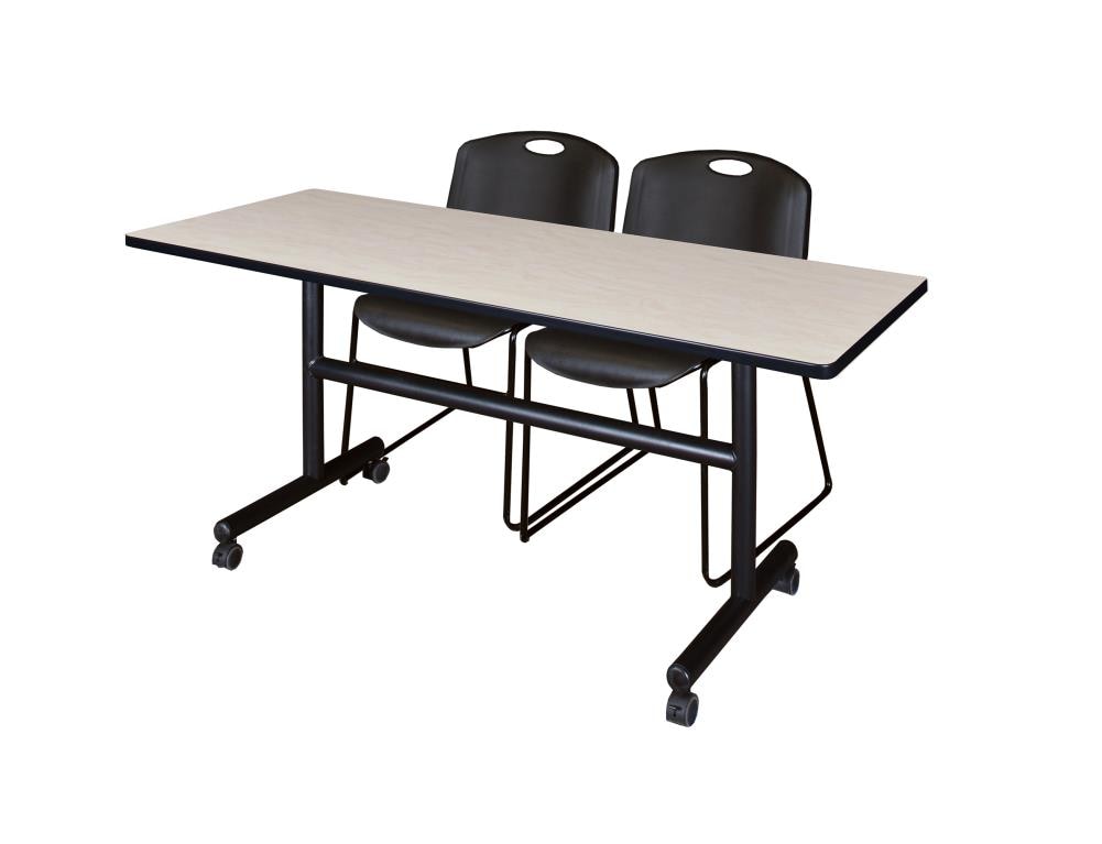 Regency MKFT6024PL44BK Training Off-white 4-Person Training Table (60-in W x 29-in H)