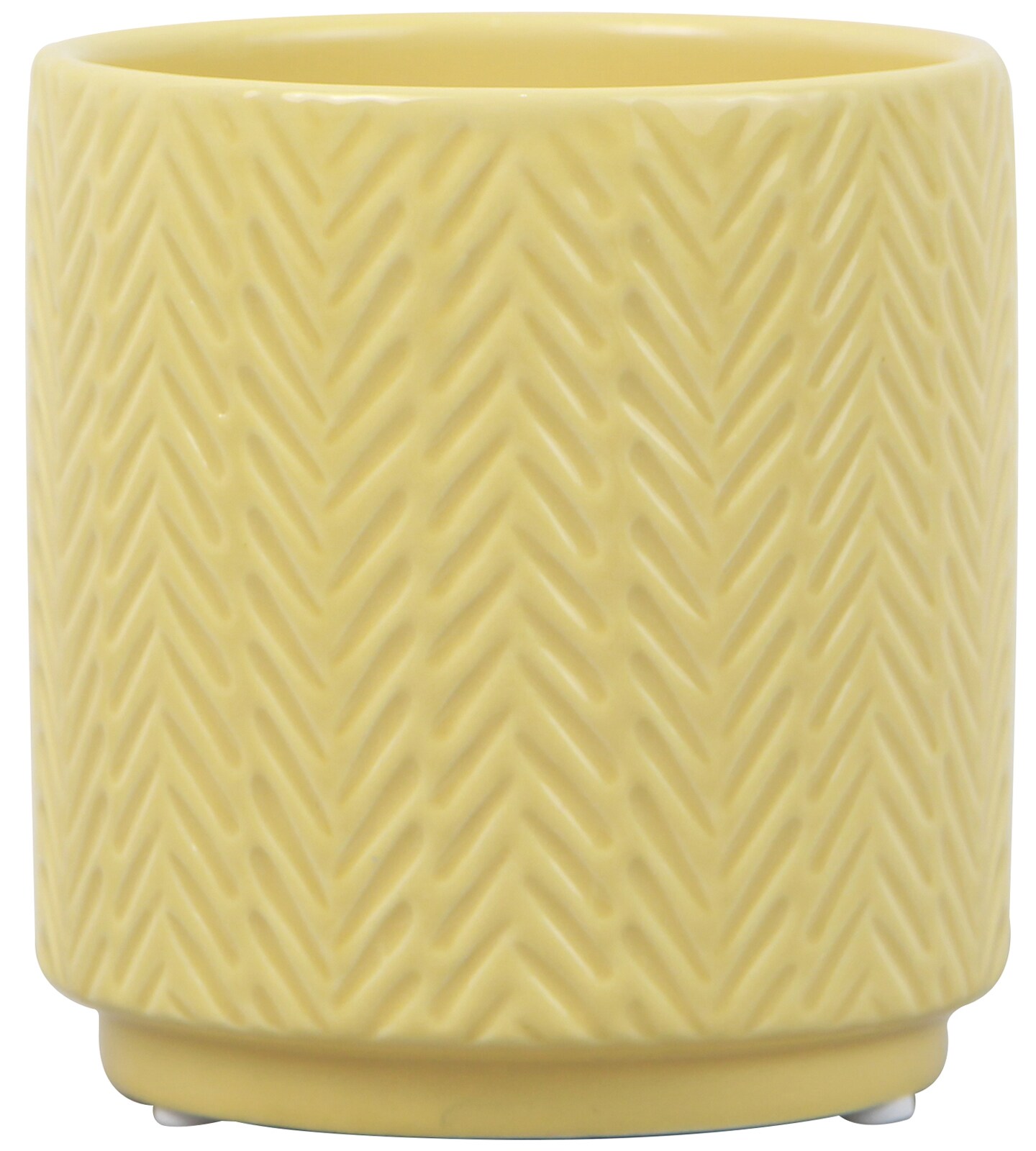 allen + roth CR01894N-05O 0.53-Quart Golden Ceramic Planter with Drainage Holes