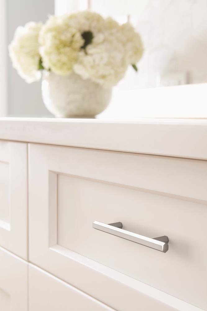 Polished Chrome 3-3/4 inch Geometric Cabinet Drawer Pull