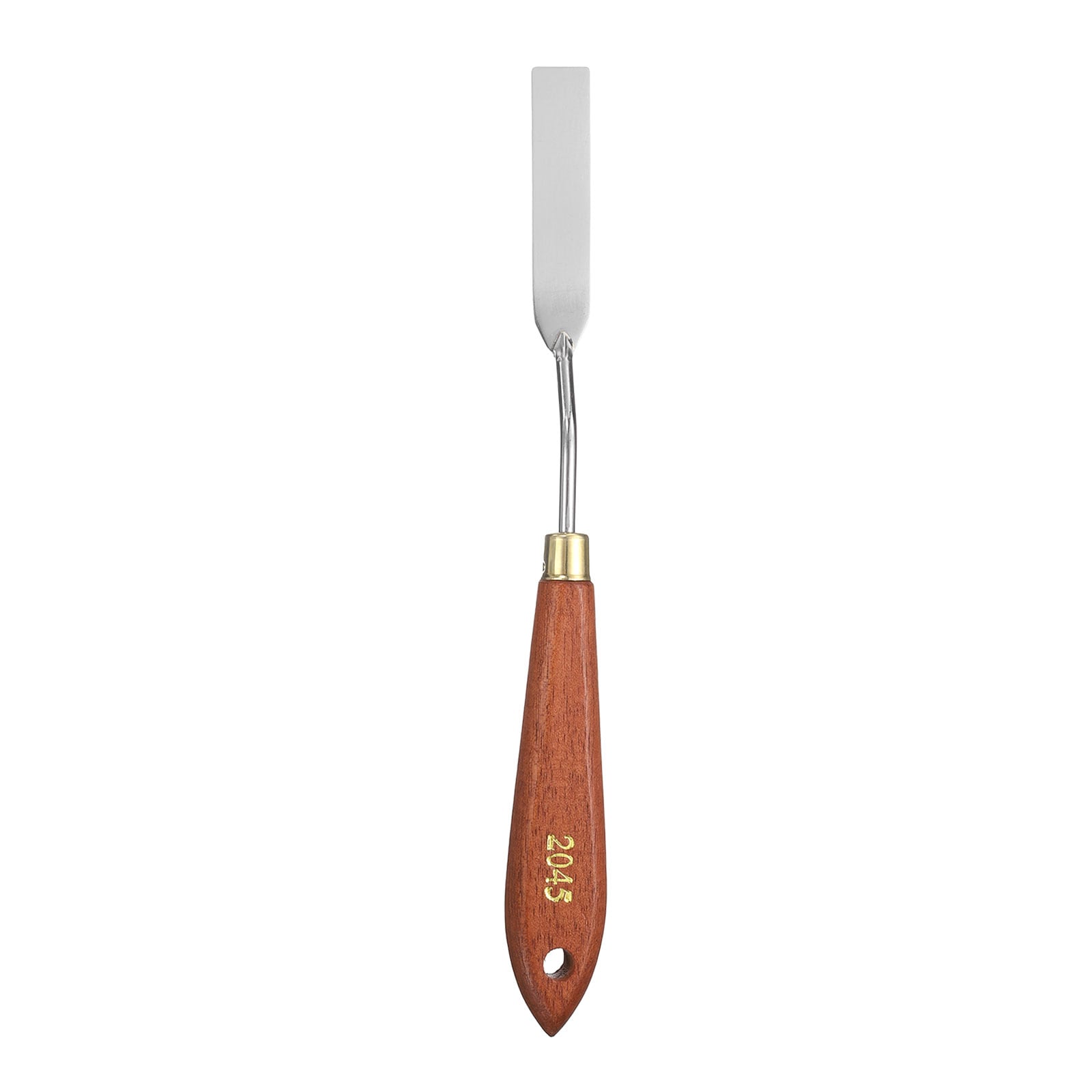 Harfington Palette Knife Painting Tool 2.56inch x 0.51inch Stainless Steel Teardrop Blade 8.27inch Length Spatula Painting Pallet Knives with Hole Beech Wood Handle for Oil Acrylic Canvas Red/Silver #S26031800UX9635