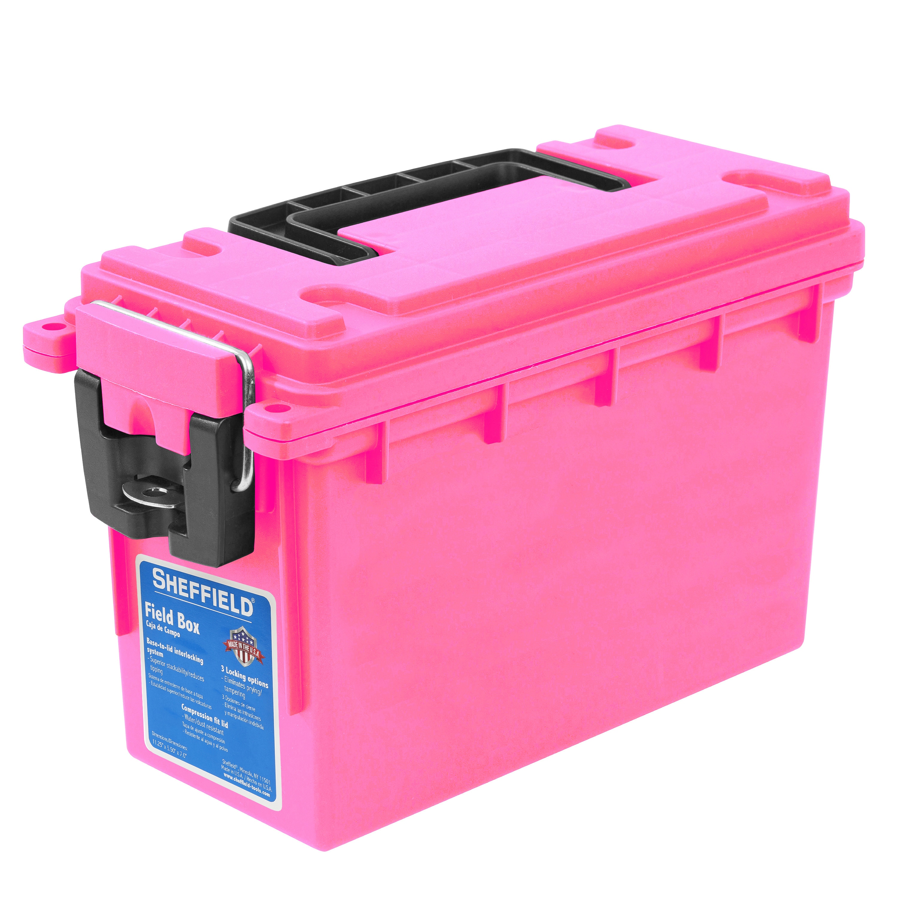 Pink Power Pink Plastic Tool Box for Women - 16 & 10 Portable