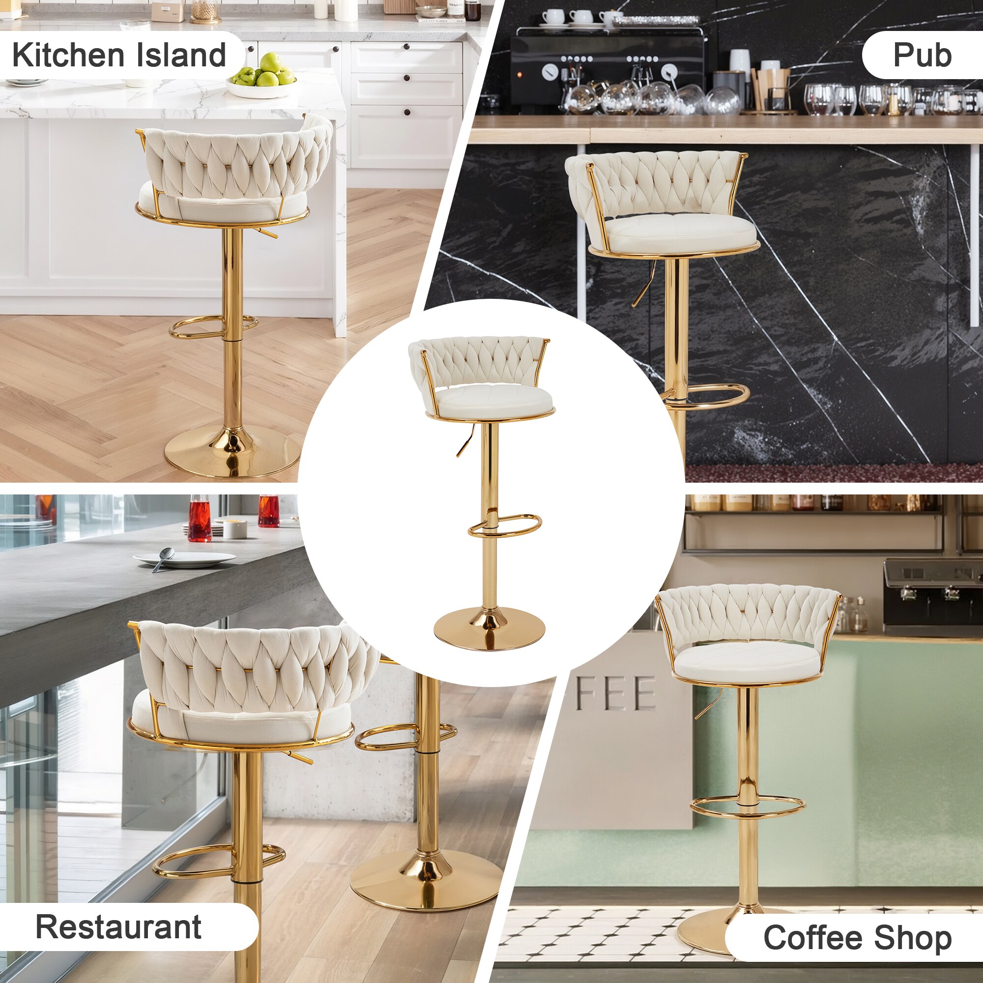 Vecelo LOE-C15-WHT stools - View #8