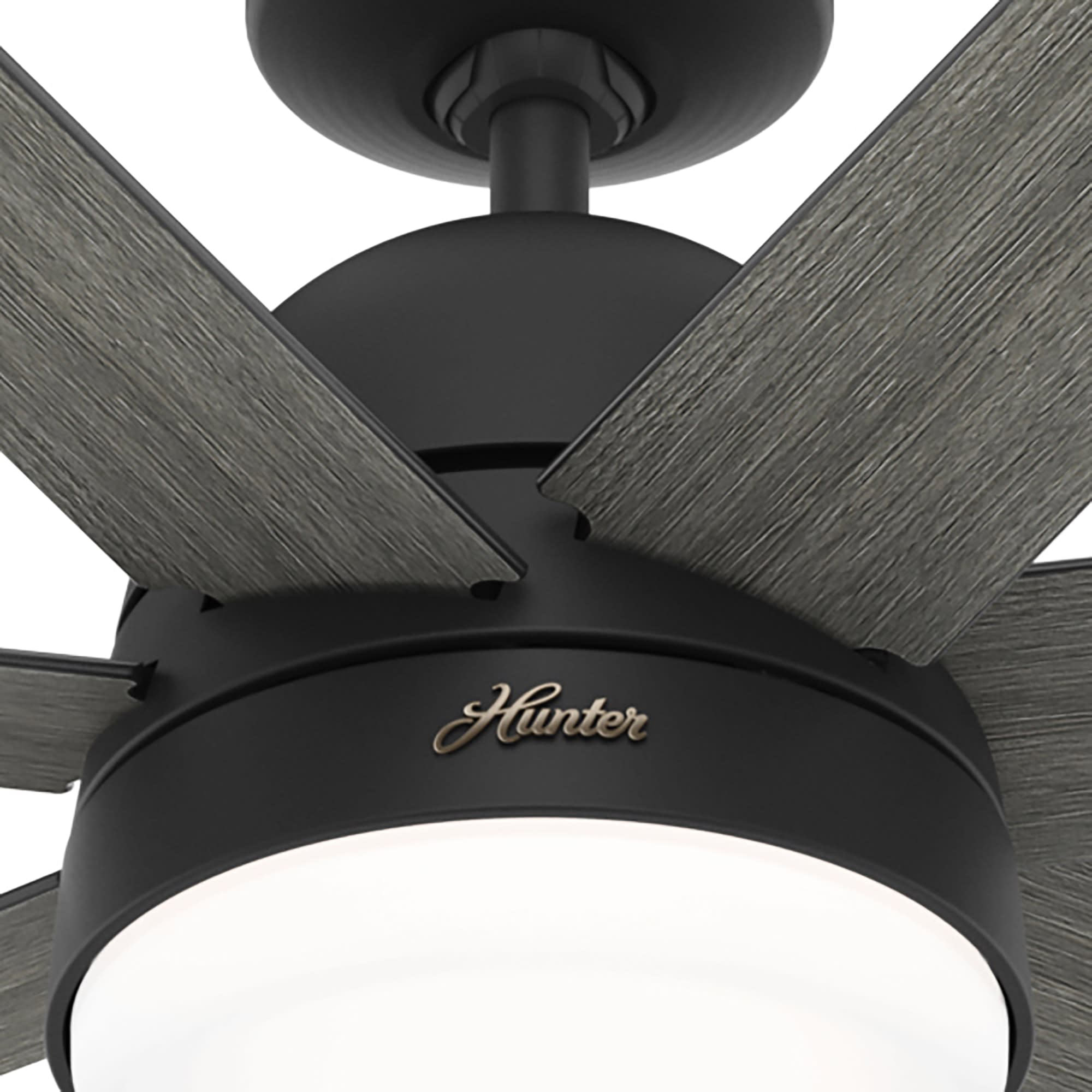 Hunter Phenomenon Simpleconnect 60 In Matte Black With Dark Gray Oak Blades Led Indoor Smart 5843