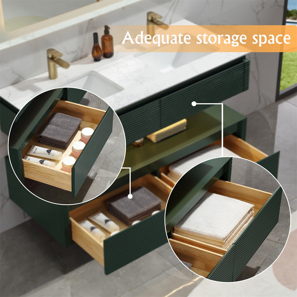 Forclover JSEX48V14GN Bath-Vanity-Combo - View #4