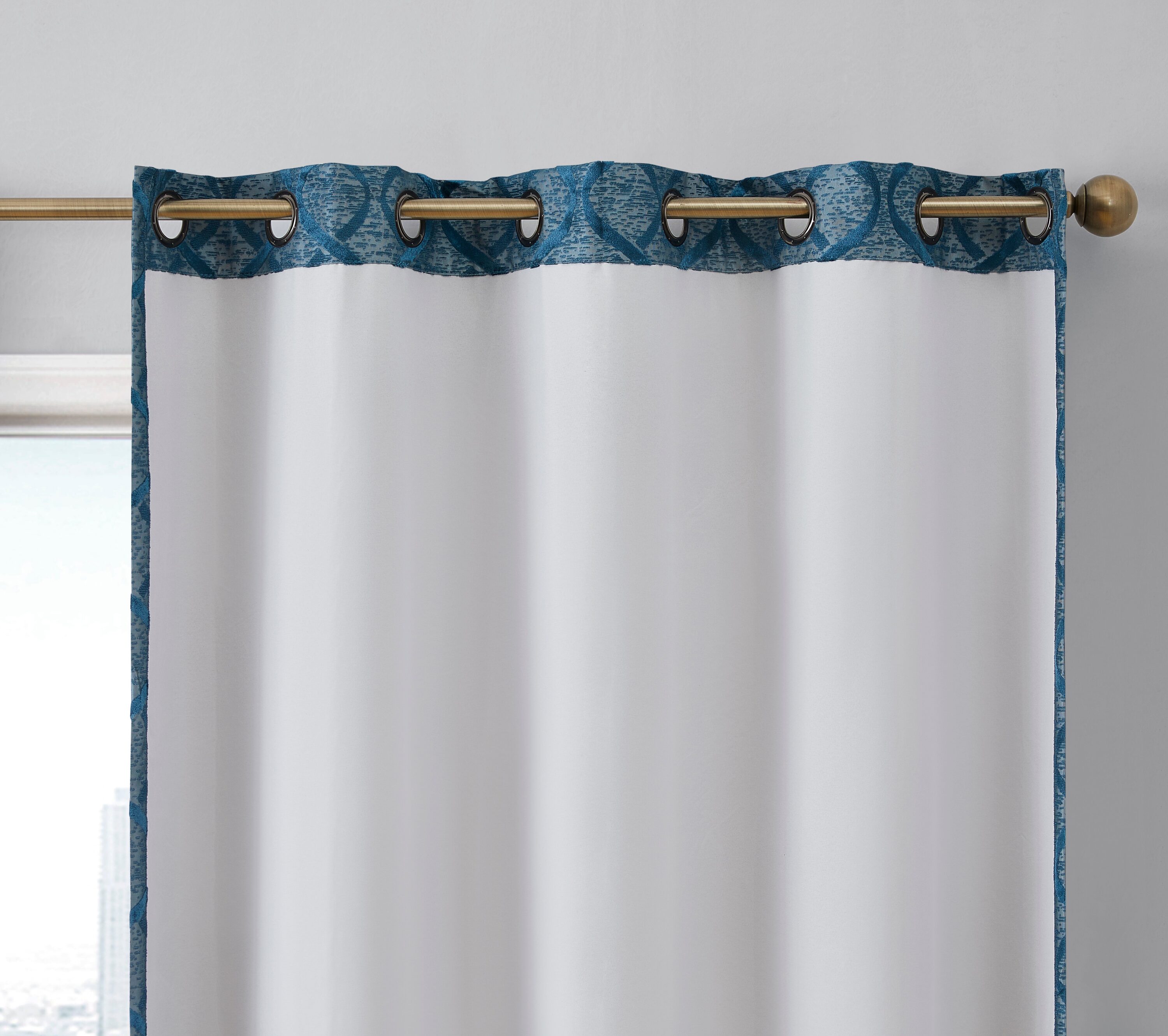 Totally Home Decor LTTC-FLKD-63-TEAL curtains - View #3