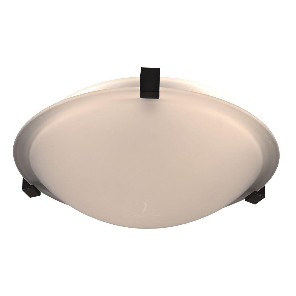 PLC Lighting 3453PCLED 1-Light 12-in Polished Chrome LED Flush Mount Light