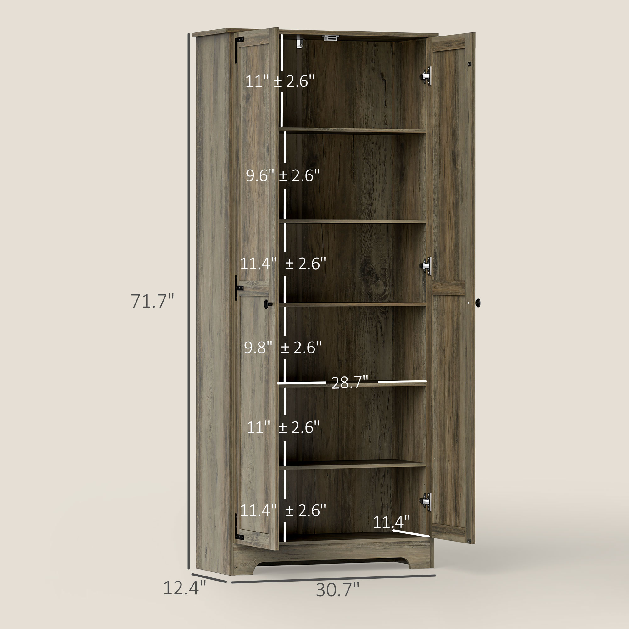 HomCom 838-505V81GY Pull-Out-Cabinet-Baskets - View #3