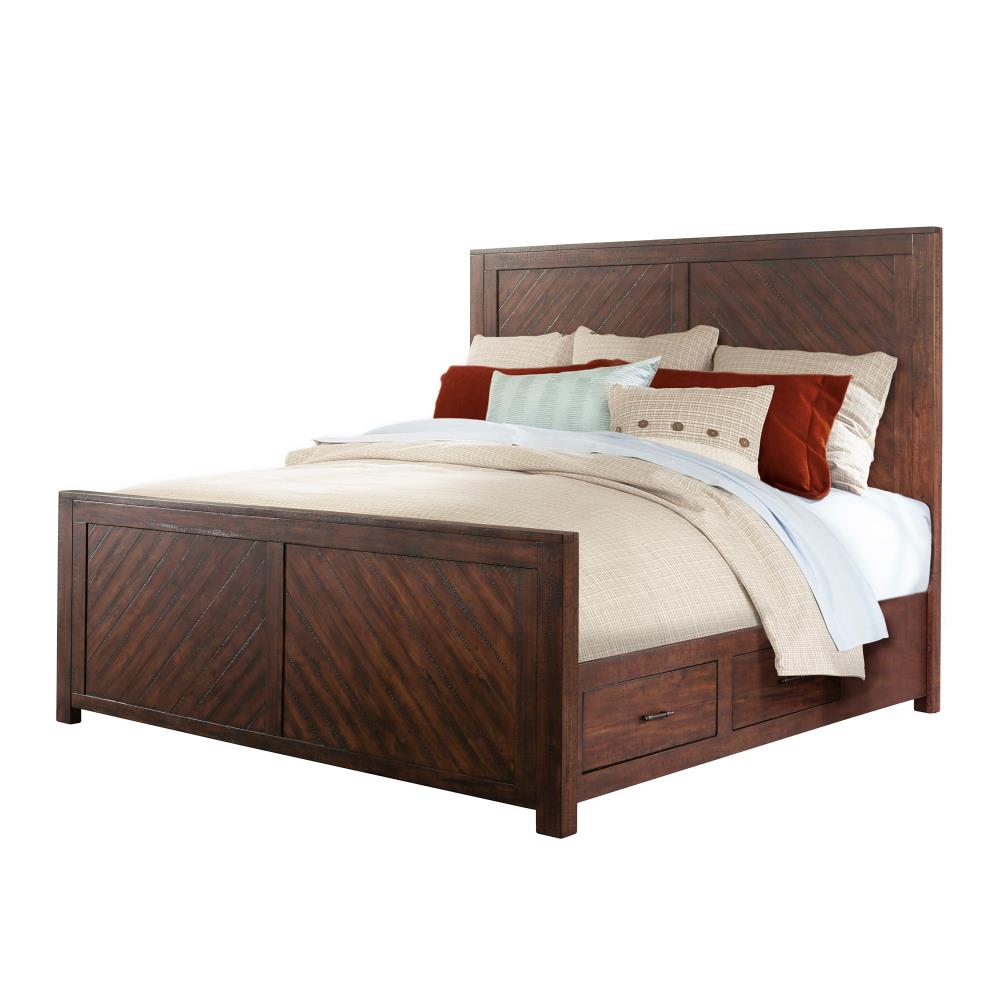 Dex Dark Brown King Platform Storage 6-Piece Bedroom Set