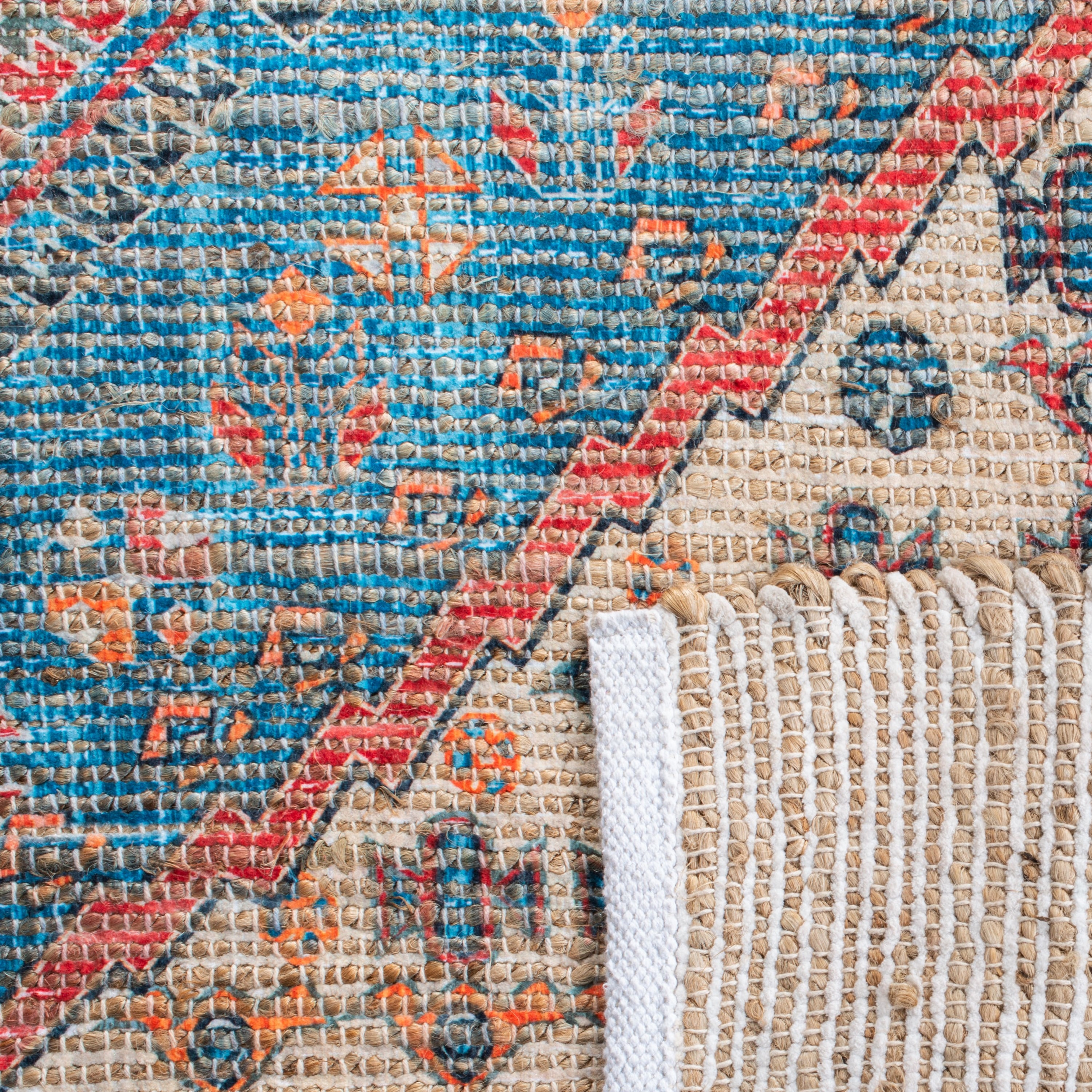 Mod Boho Hand-Loomed Cotton & Synthetic Red Runner Rug - 27in x 8in