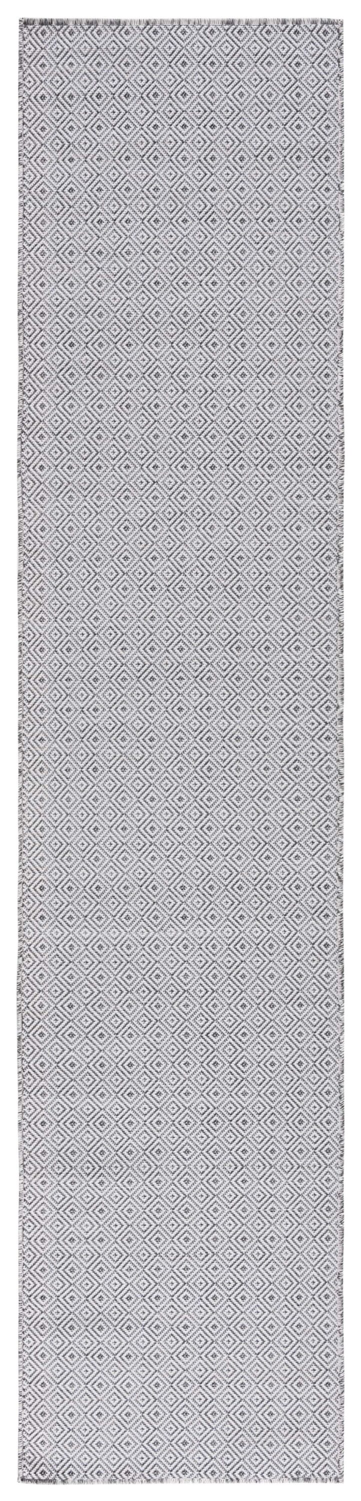 Safavieh HTN230Z-29 2 x 9 (ft) Loomed Ivory/Black Rectangular Indoor/Outdoor Geometric Mid-Century Modern Runner rug
