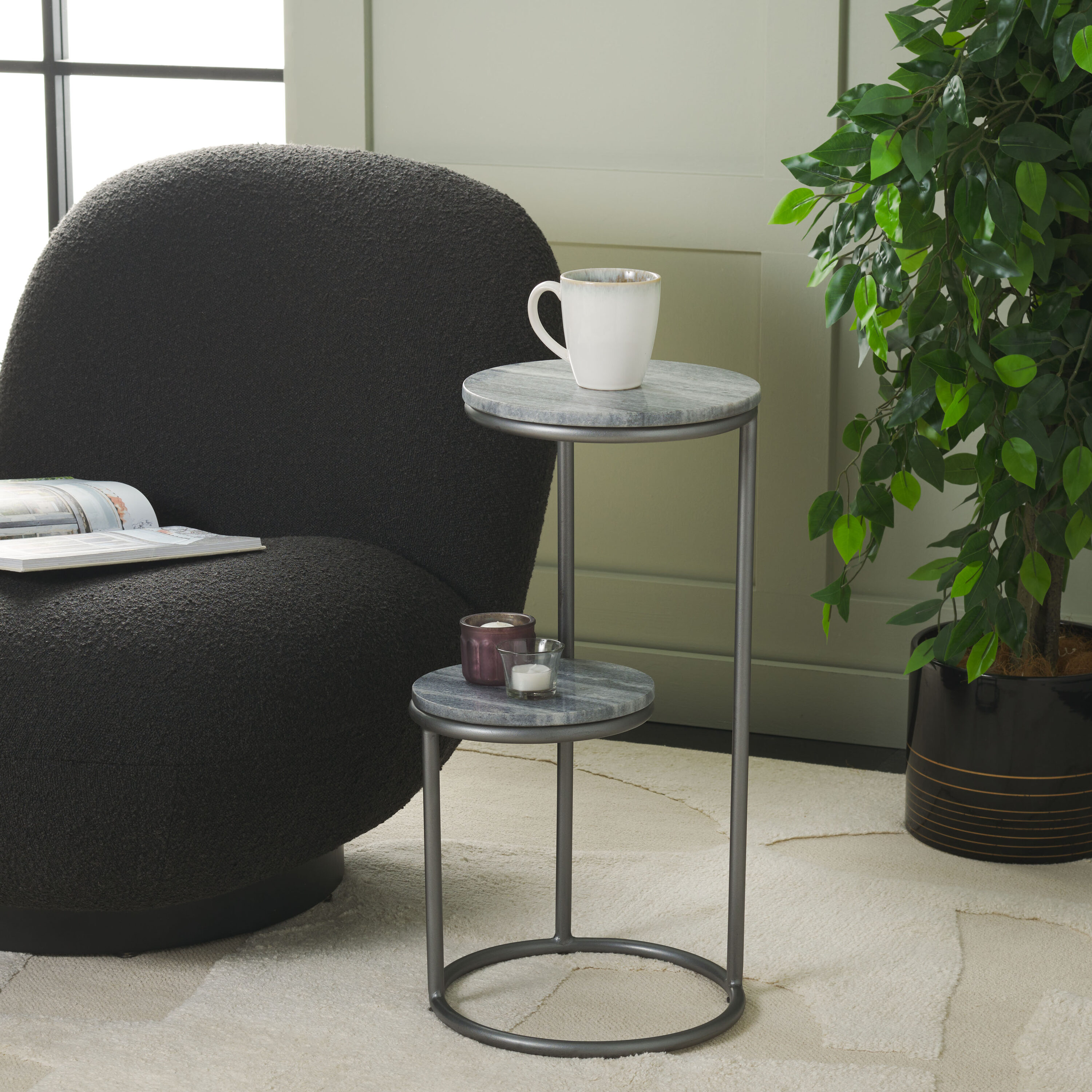 Safavieh ACC3722A Modern Gray Accent Table Set