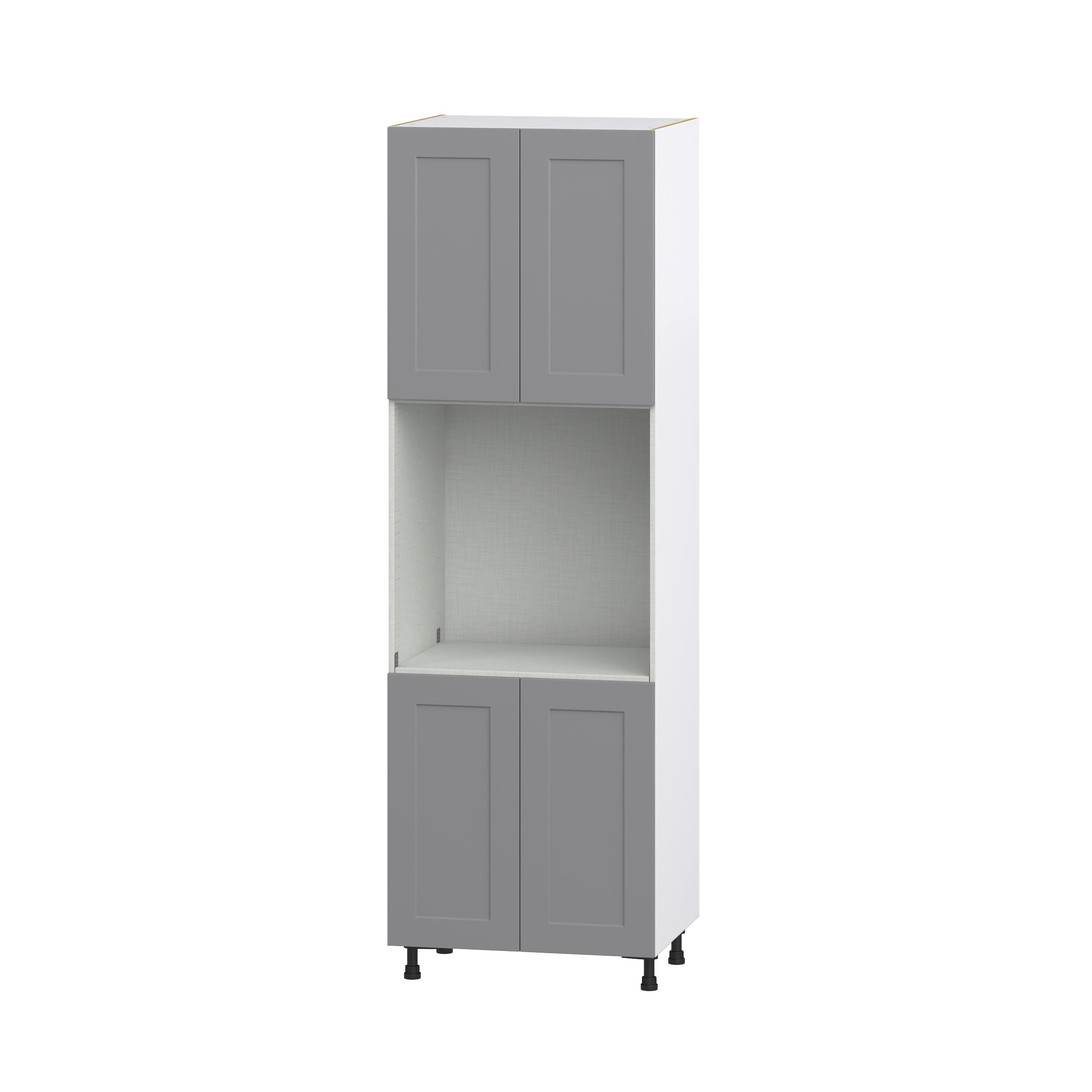Hugo&Borg DSTO3094.5-BM Beaumont 30-in W x 94.5-in H x 24-in D Slate Gray Single oven Pantry Fully assembled Cabinet (Recessed Panel Shaker)