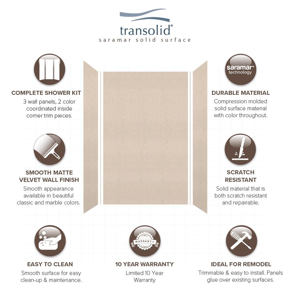 Transolid SWK603696-28V Shower-Wall-Surrounds - View #5