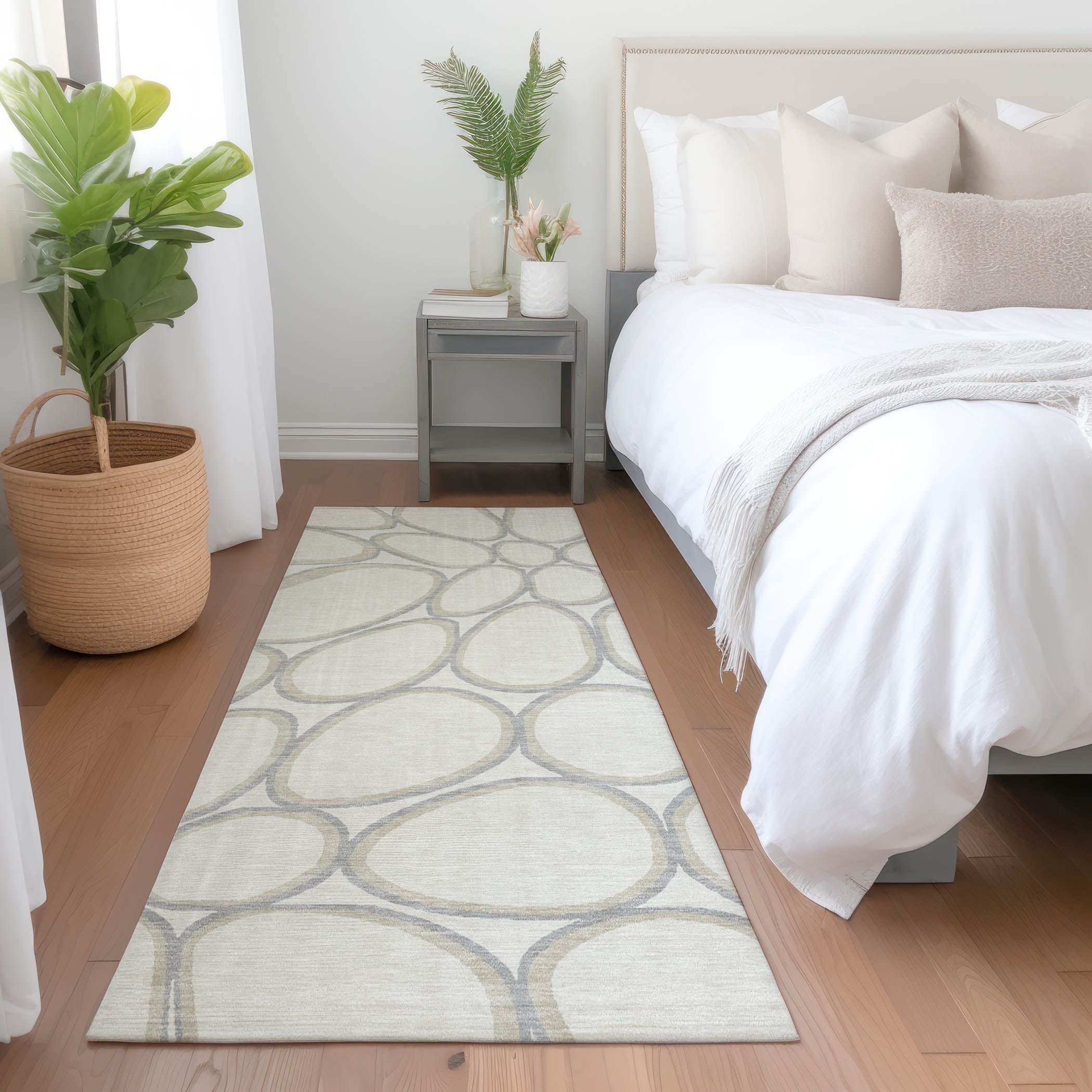 Addison Rugs ACN1041IV2X8 Chantille ACN1041IV 2 x 7 (ft) Polyester Ivory Rectangular Indoor/Outdoor Geometric Machine washable Runner rug