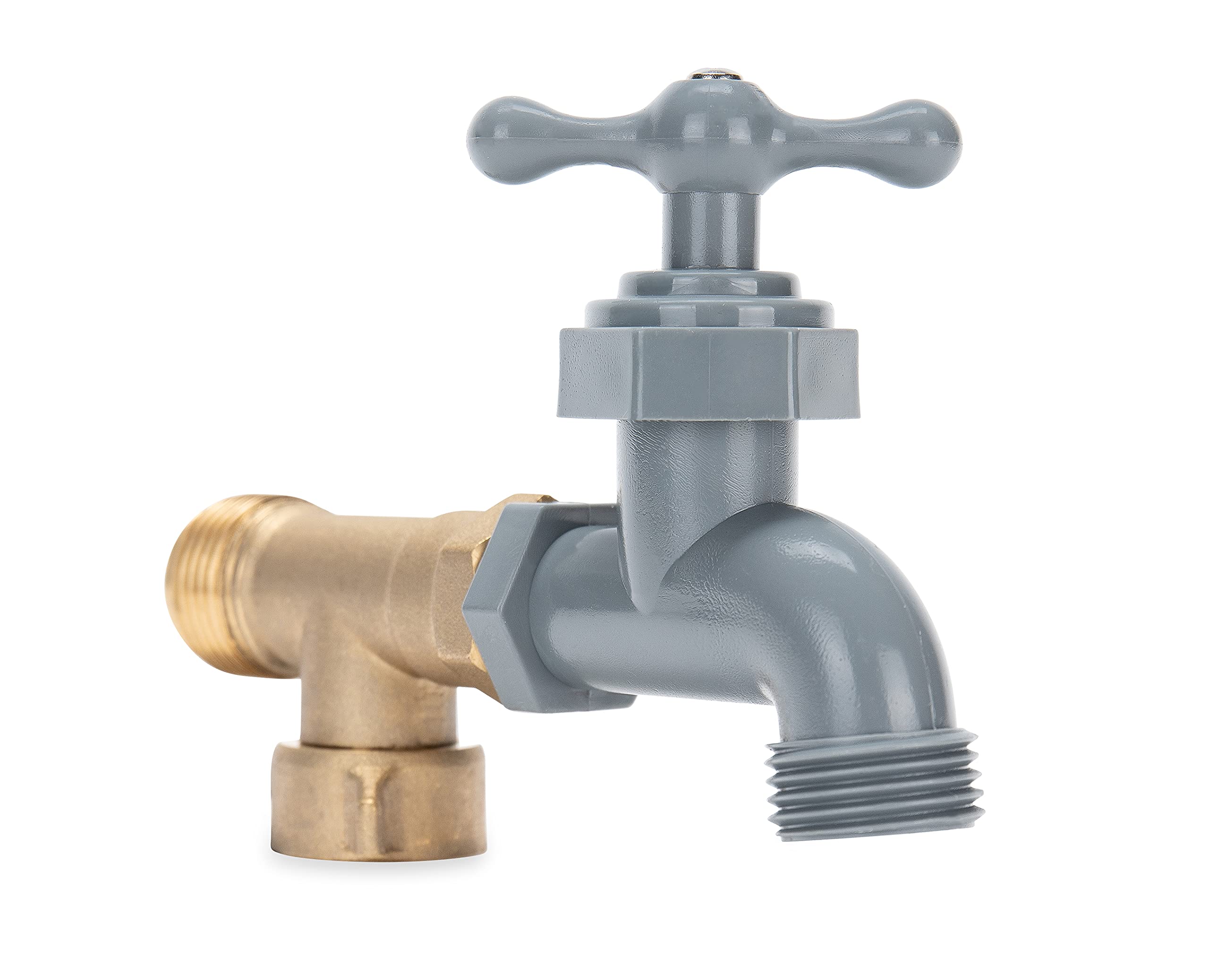 CAMCO  90 Degree Water Faucet - Provides Extra Outside Water Source by Connecting to Your RV's Fresh Water Inlet Lightweight Design (22463)