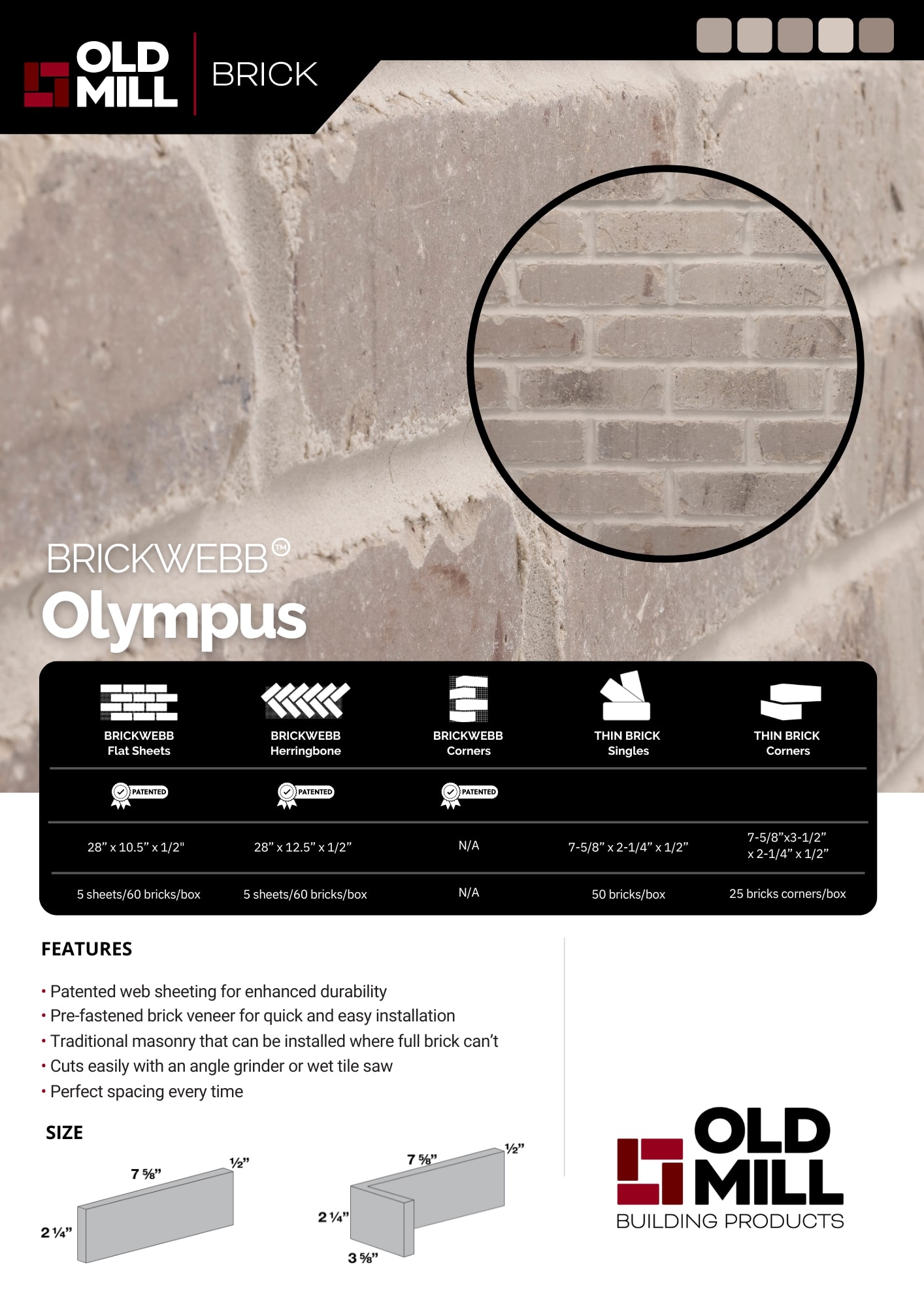 Old Mill Thin Brick Systems BWH-370059CS Brick-Veneer - View #7