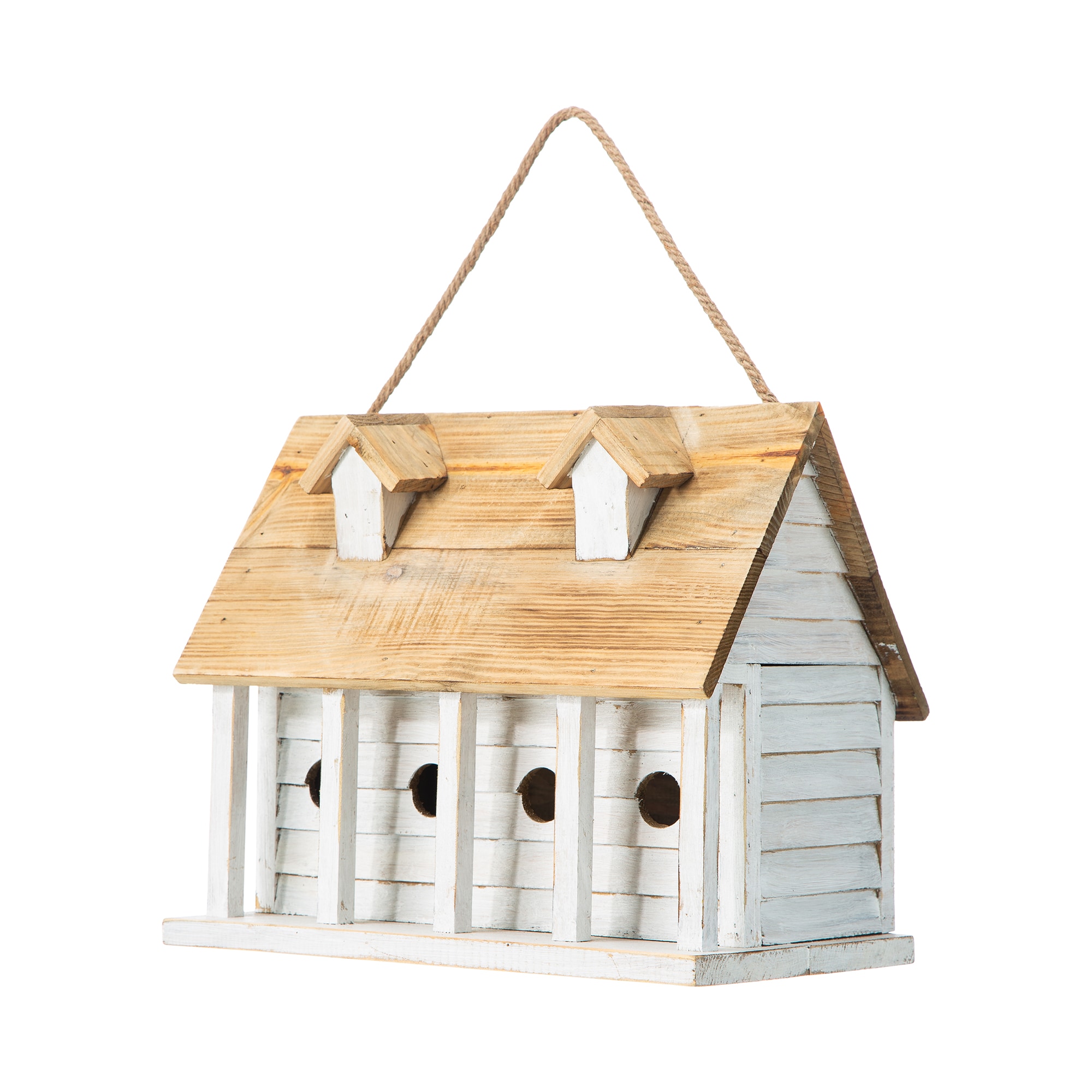 Glitzhome 2003100033 12.25-Inches H Multi Wood Decorative Bird House