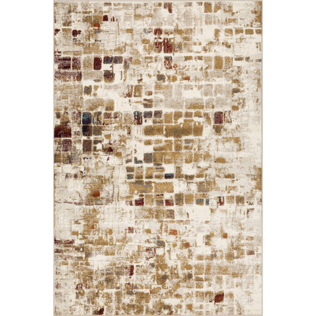 HomeRoots 4000475601 5 x 8 (ft) Woven Polypropylene Natural Rectangular Indoor Abstract Area rug