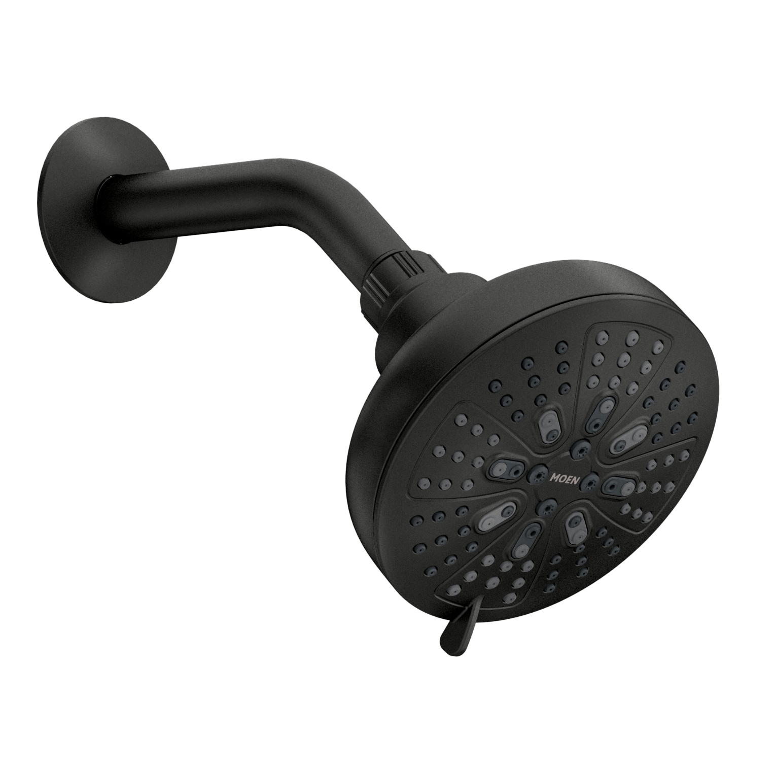 Moen HydroEnergetix Matte Black Round Fixed Shower Head 1.75-GPM (6.6-LPM)