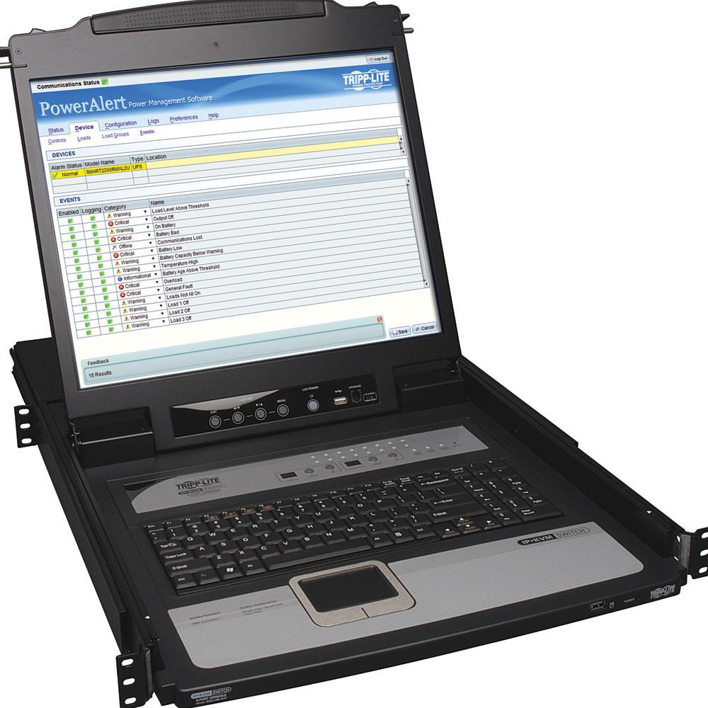 Interex By Tripp-Lite TCNCD386260 Tripp Lite TRL-B020-U1619IP 16-Port KVM Switch Rack-Mount Console IP 1U with 19 in. LCD