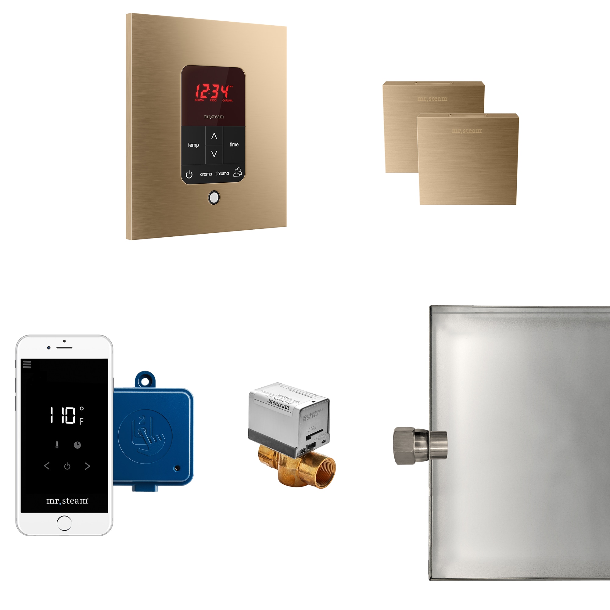 Mr. Steam MSBUTLERXSQ-BB 120-Watts Brushed Bronze Steam generator control kit