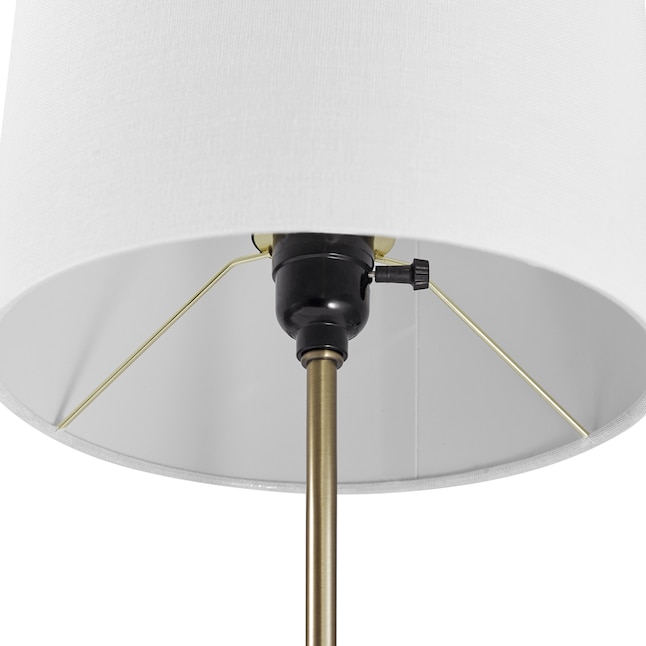 Globe Electric 19-in Soft Gold Table Lamp with Fabric Shade in the ...