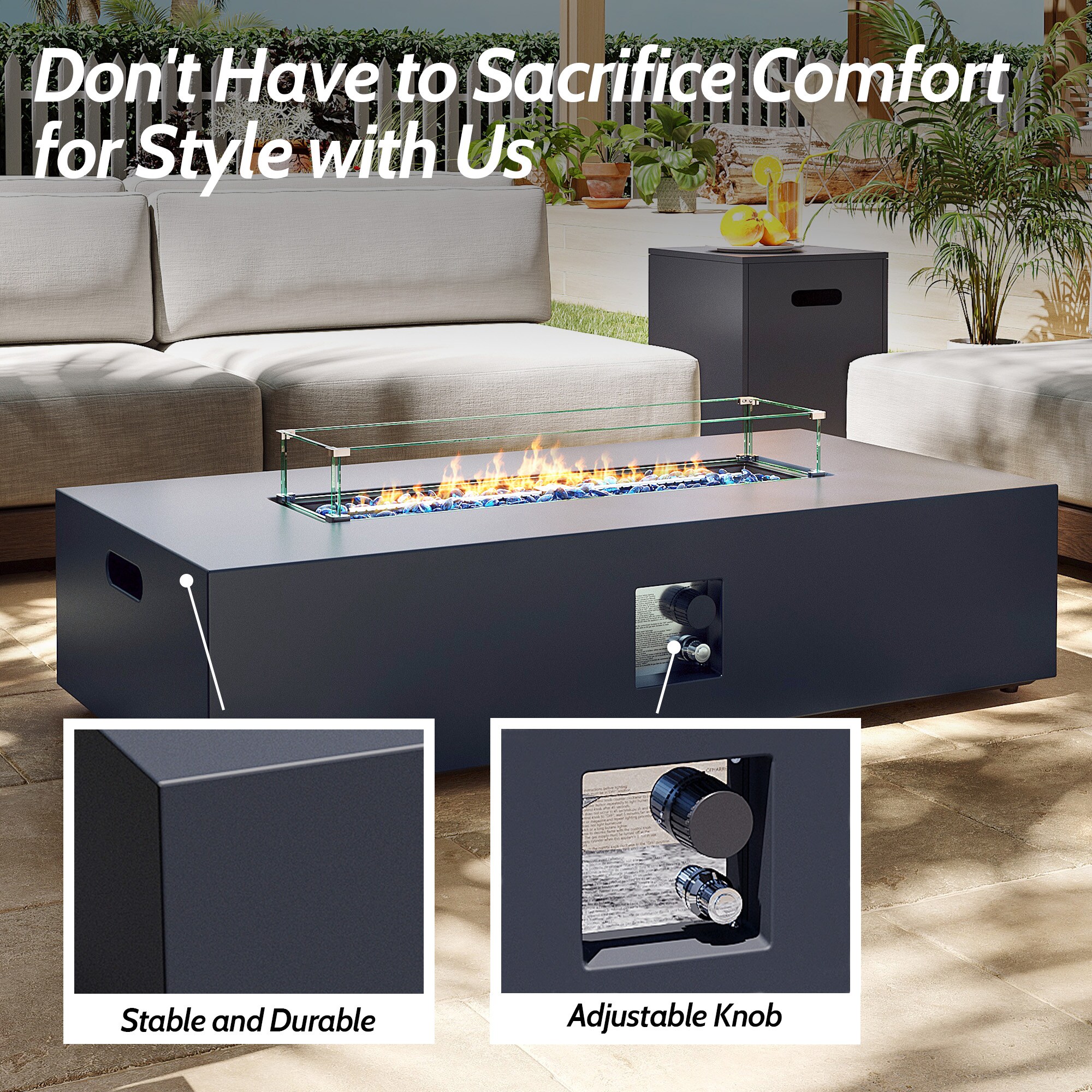 UPHA PL-C56KD-DK-QT Outdoor-Gas-Firepits - View #4