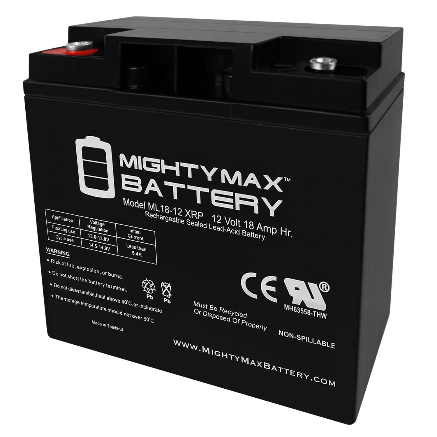 Mighty Max Battery 12V 18AH for Troy-Bilt Generator Rechargeable Sealed ...