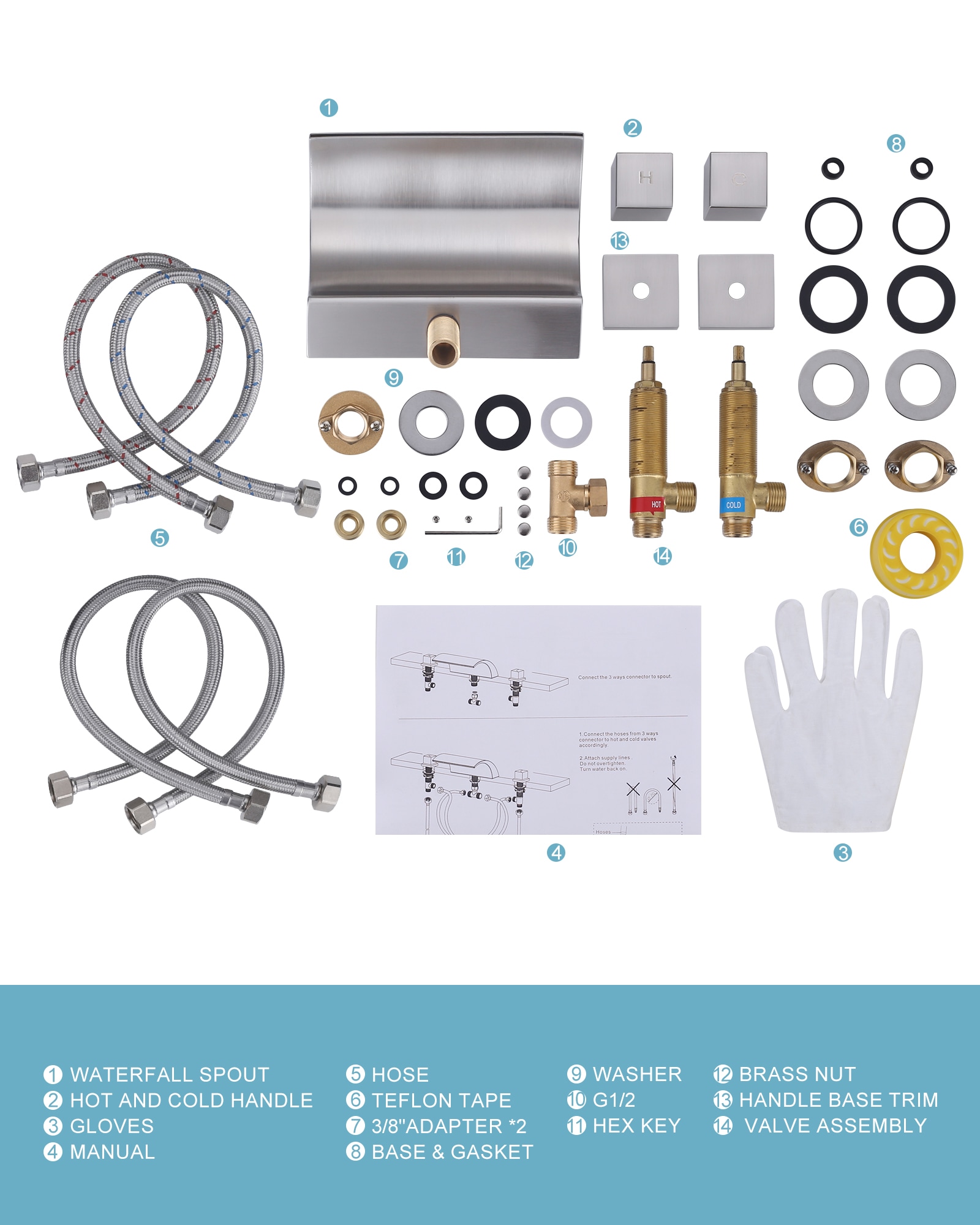WOWOW 3080600-LW Roman-Tub-Faucets - View #12