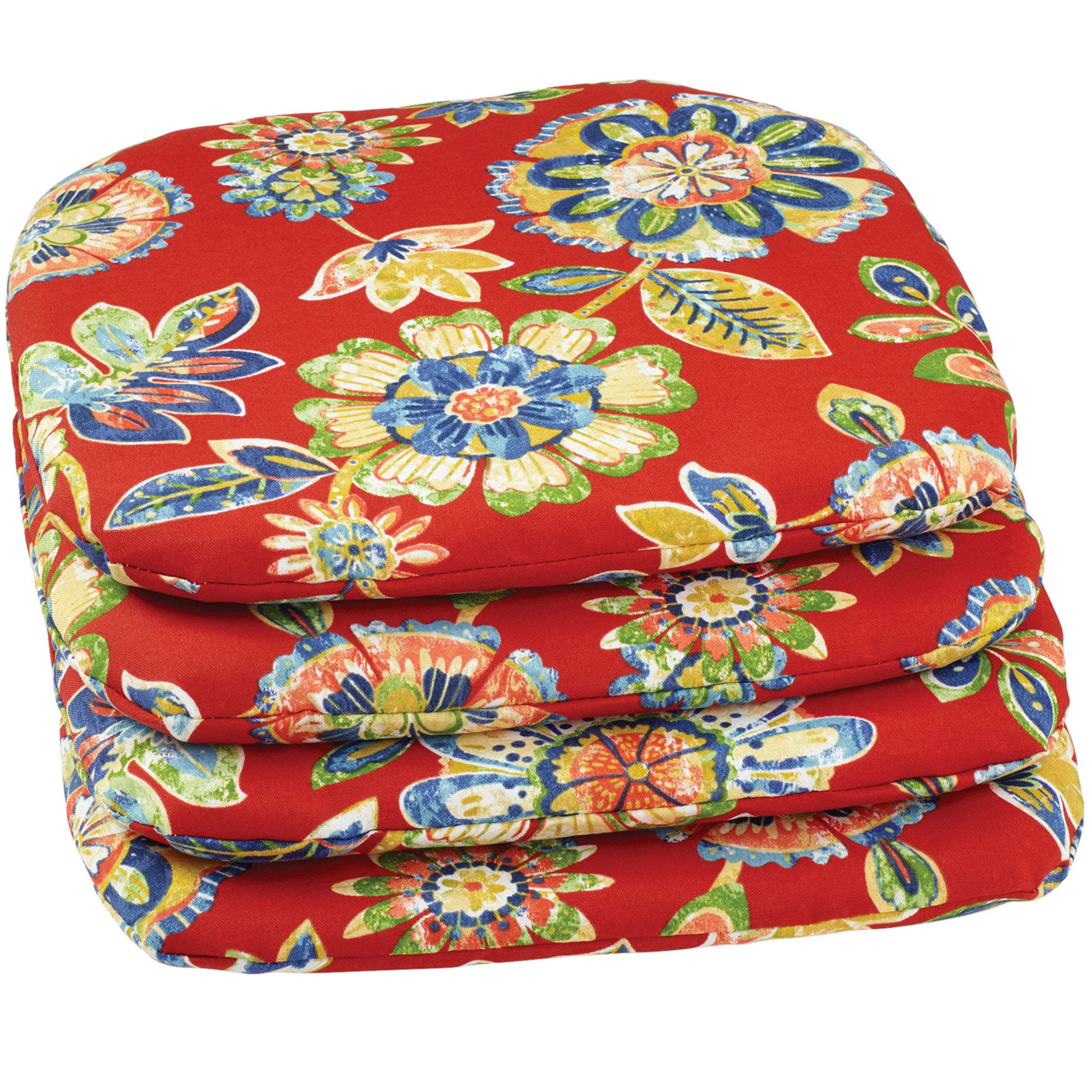 BrylaneHome 196392040608 BH Outdoor Performance Set of 4 Stacking Chair Pads